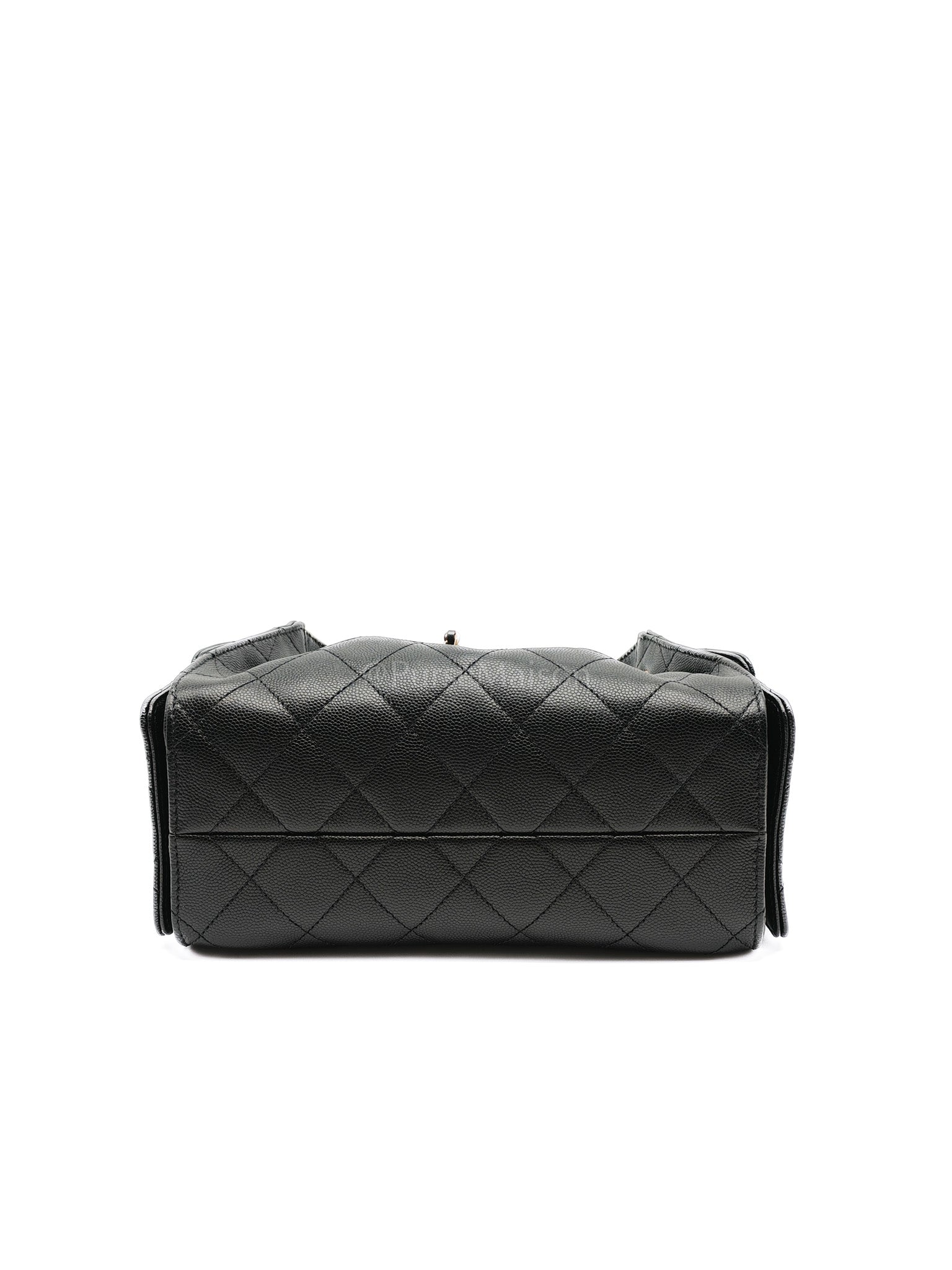 25 Mini in Black Caviar Leather and Aged Gold Hardware Microchip(A0****GL)