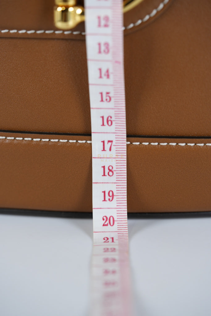 73 Small Horsebit Bucket Bag Tan in Smooth Calfskin Leather | Purse Maison Luxury Bags Shop