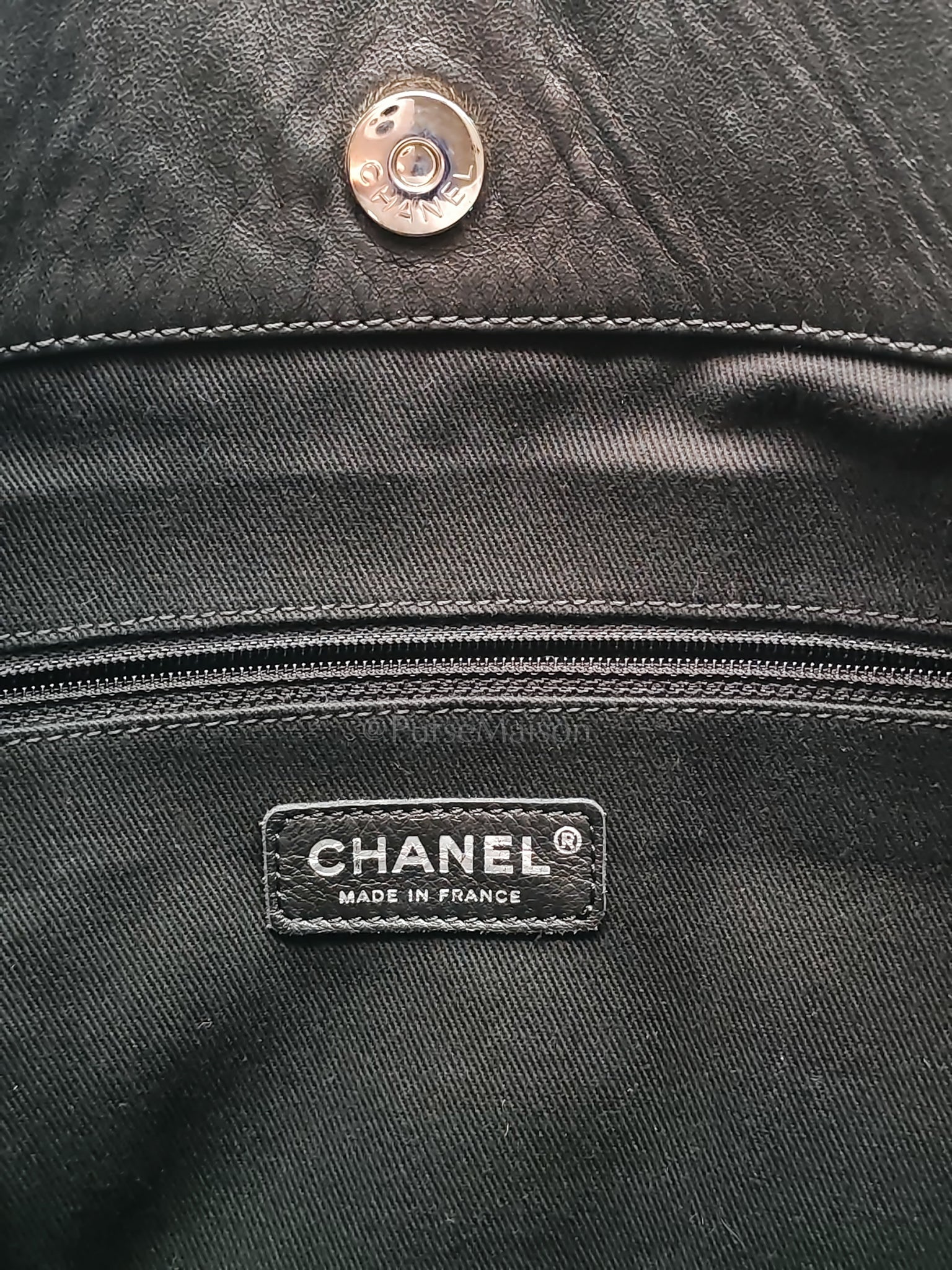 8 Knots Reissue Tote Bag Black in Lambskin Leather Silver Hardware (Series 11) | Purse Maison Luxury Bags Shop