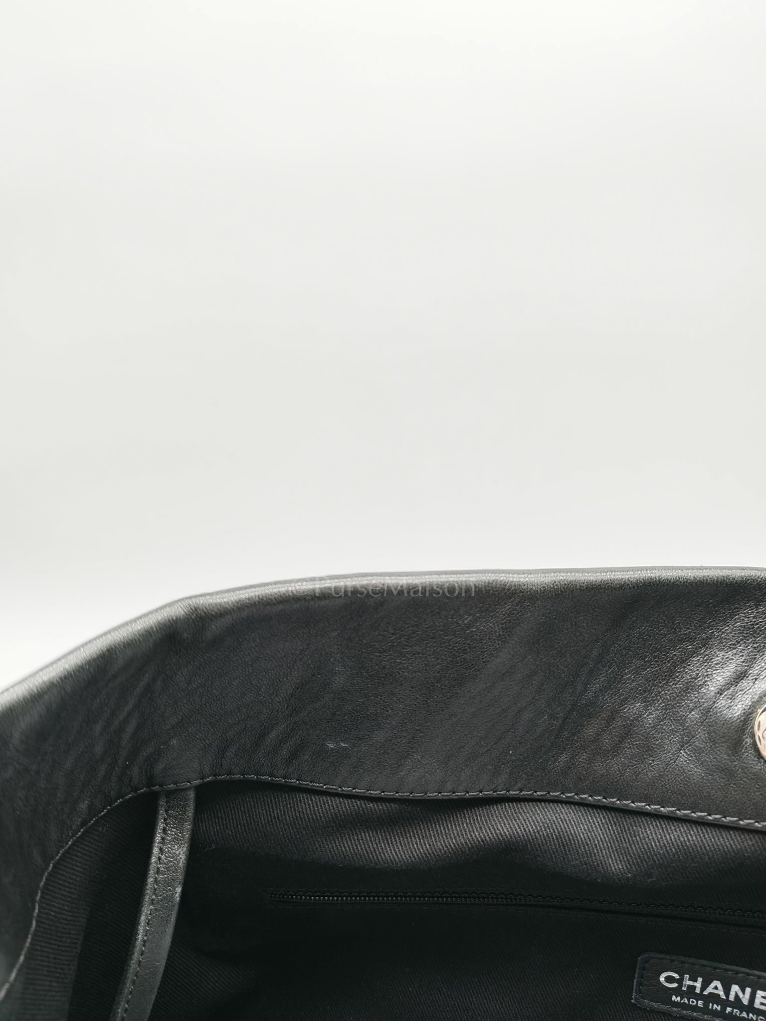 8 Knots Reissue Tote Bag Black in Lambskin Leather Silver Hardware (Series 11) | Purse Maison Luxury Bags Shop