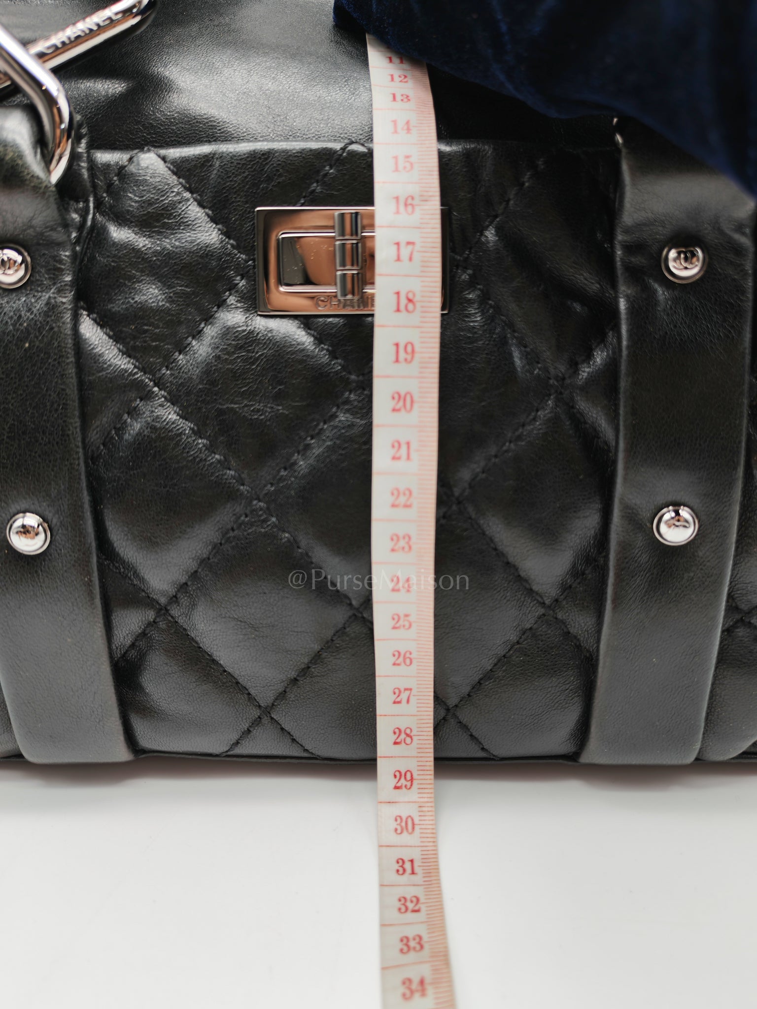 8 Knots Reissue Tote Bag Black in Lambskin Leather Silver Hardware (Series 11) | Purse Maison Luxury Bags Shop