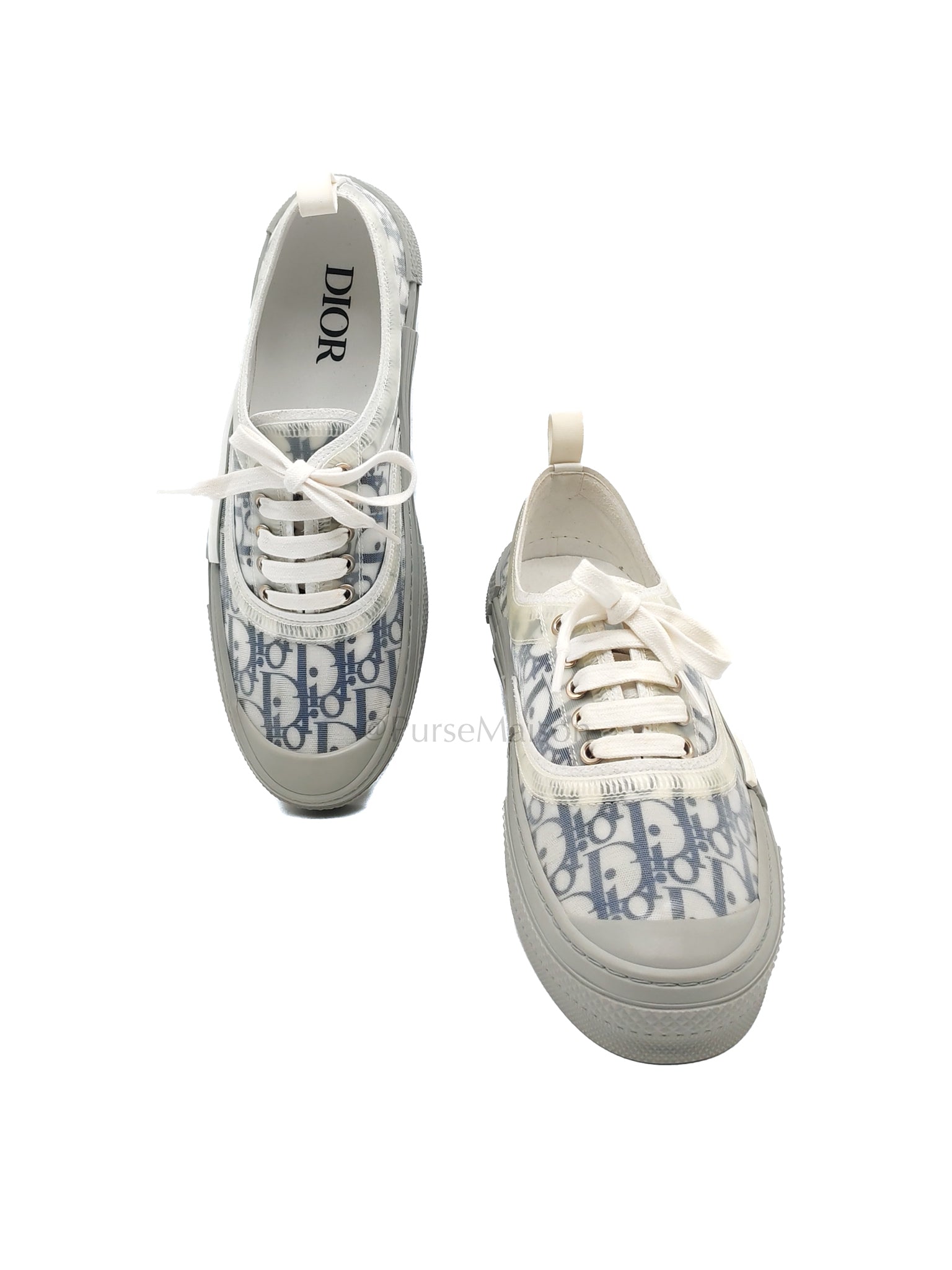 Technical Canvas Blue Oblique B23  Low Top Sneaker Size 43EU (27CM)
