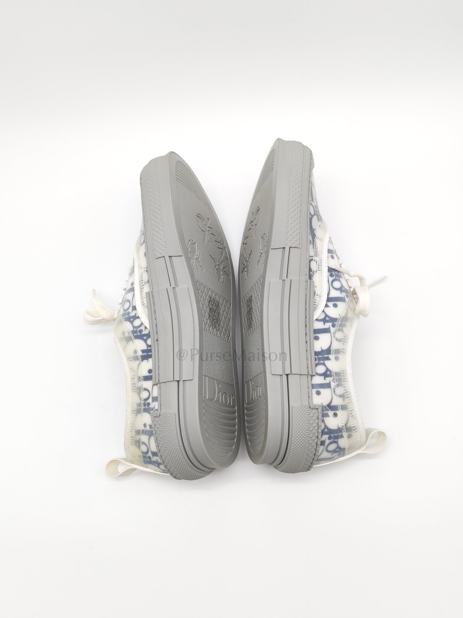 Technical Canvas Blue Oblique B23  Low Top Sneaker Size 43EU (27CM)