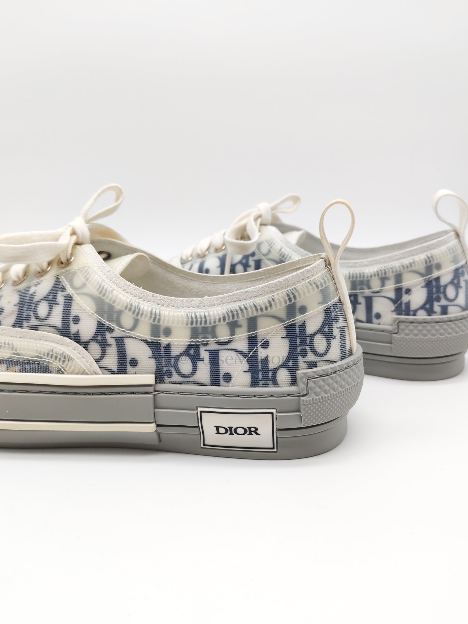 Technical Canvas Blue Oblique B23  Low Top Sneaker Size 43EU (27CM)