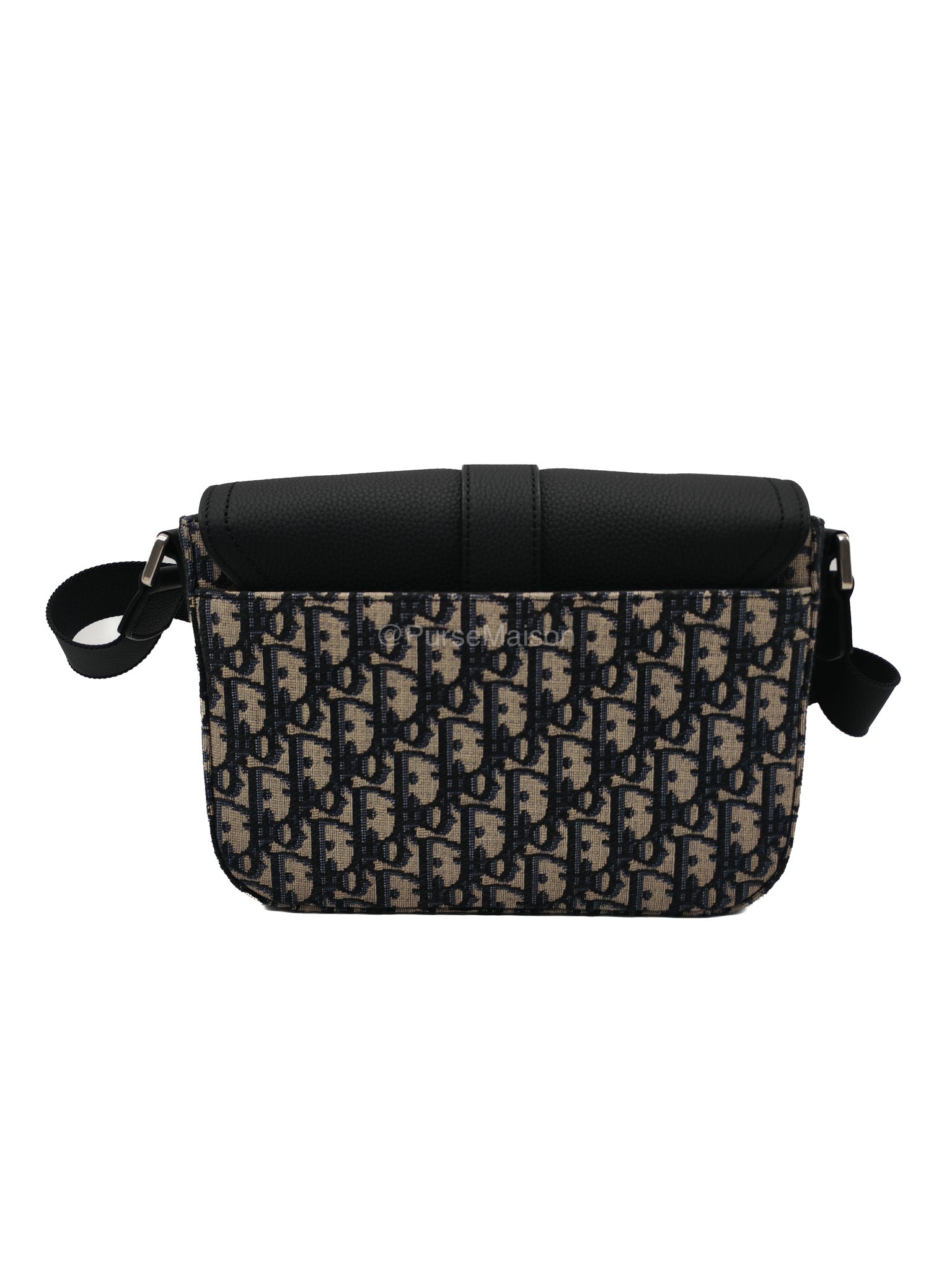 Christian Dior Saddle Heritage Messenger Bag in Oblique Jacquard Canvas and Grained Calfskin Leather