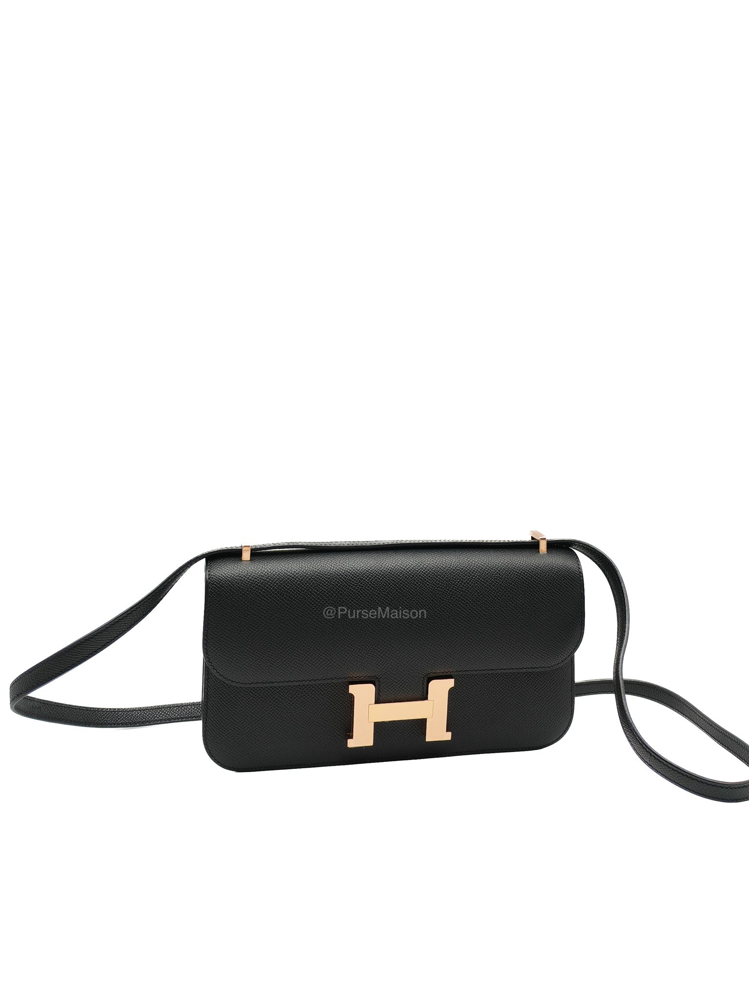 Hermes Constance Elan in Black Epsom Leather Rose Gold Hardware Stamp K(2025)