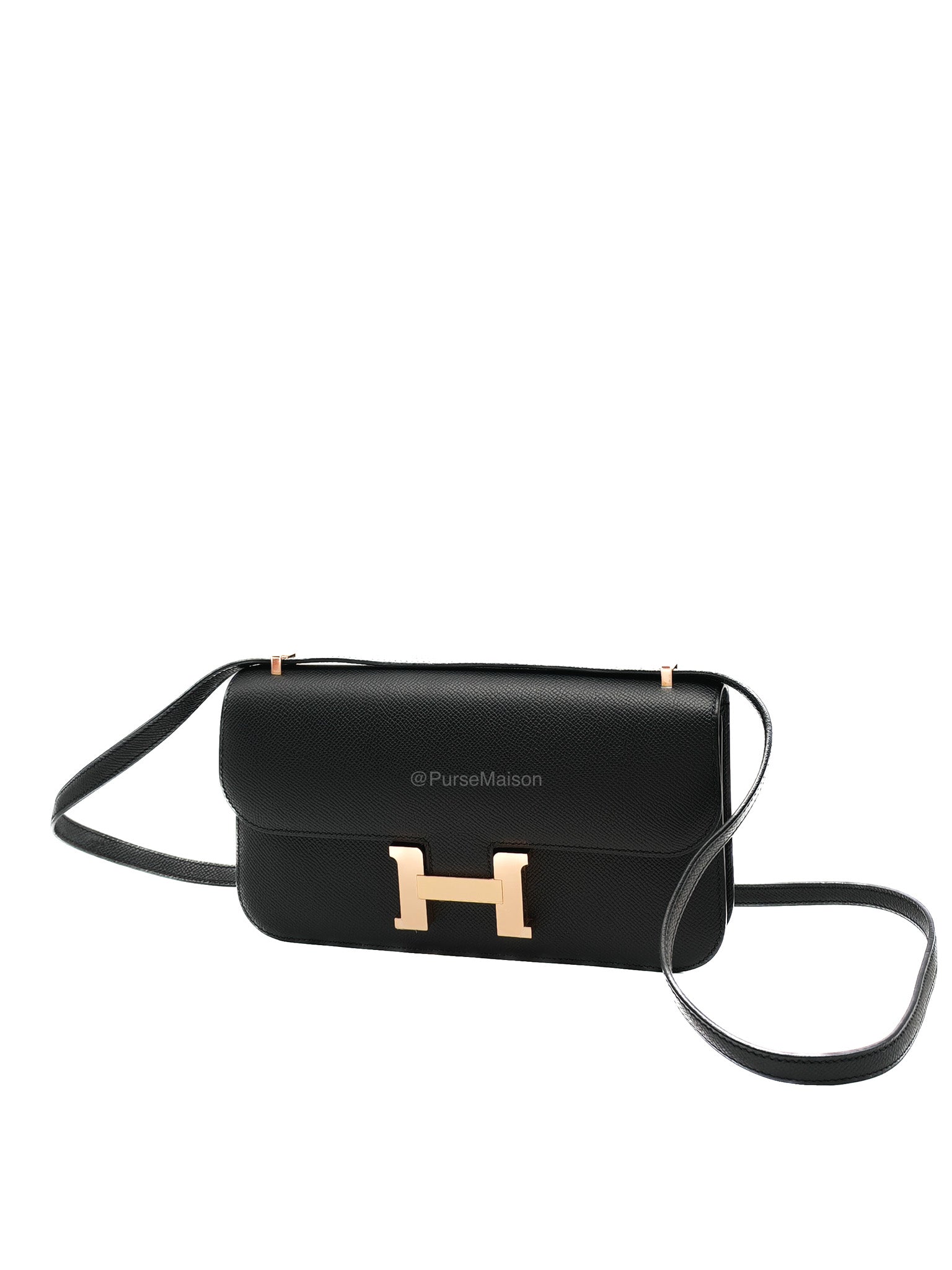 Hermes Constance Elan in Black Epsom Leather Rose Gold Hardware Stamp K(2025)