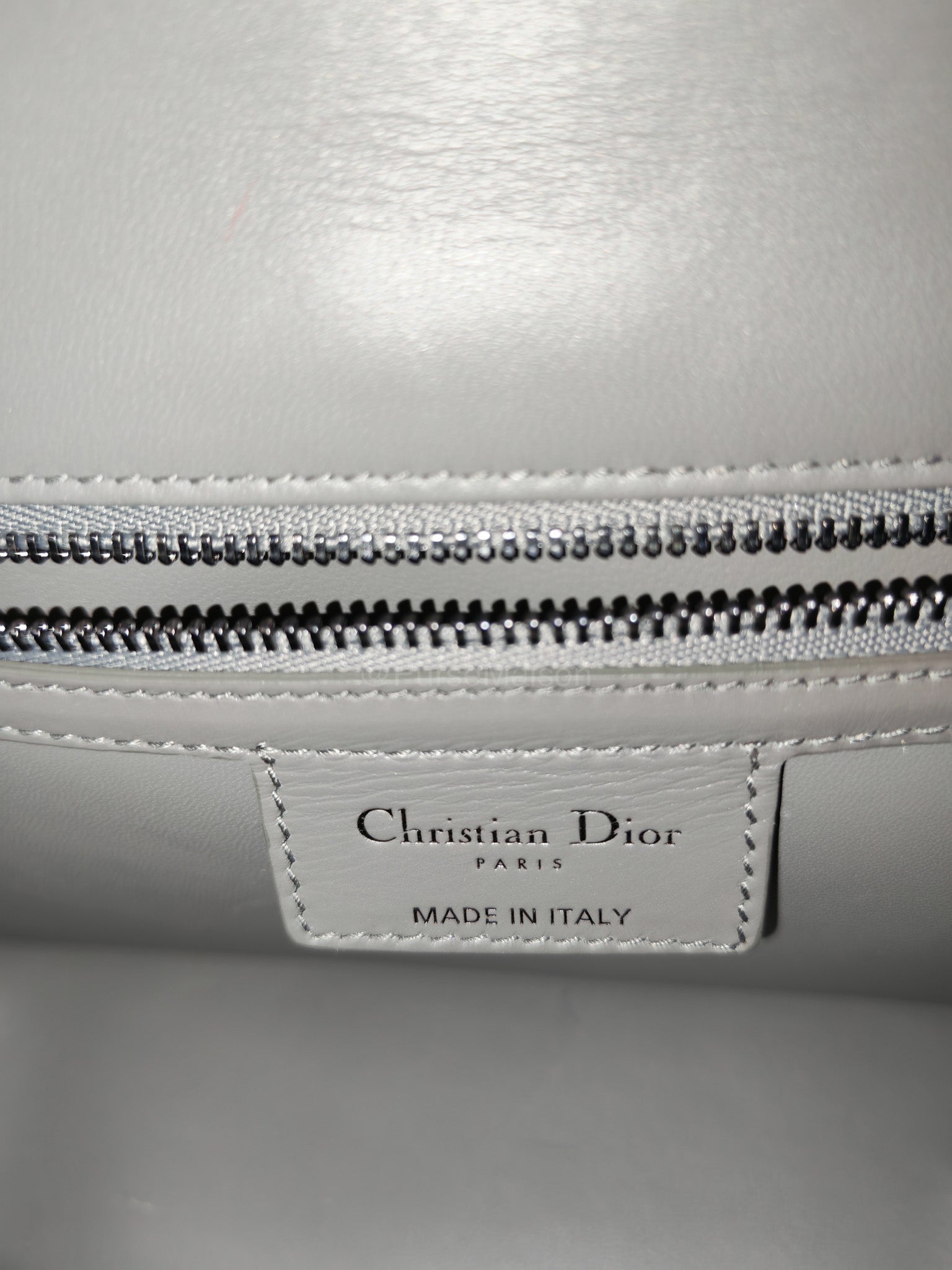 Christian Dior Caro Bag Calfskin Leather in Grey