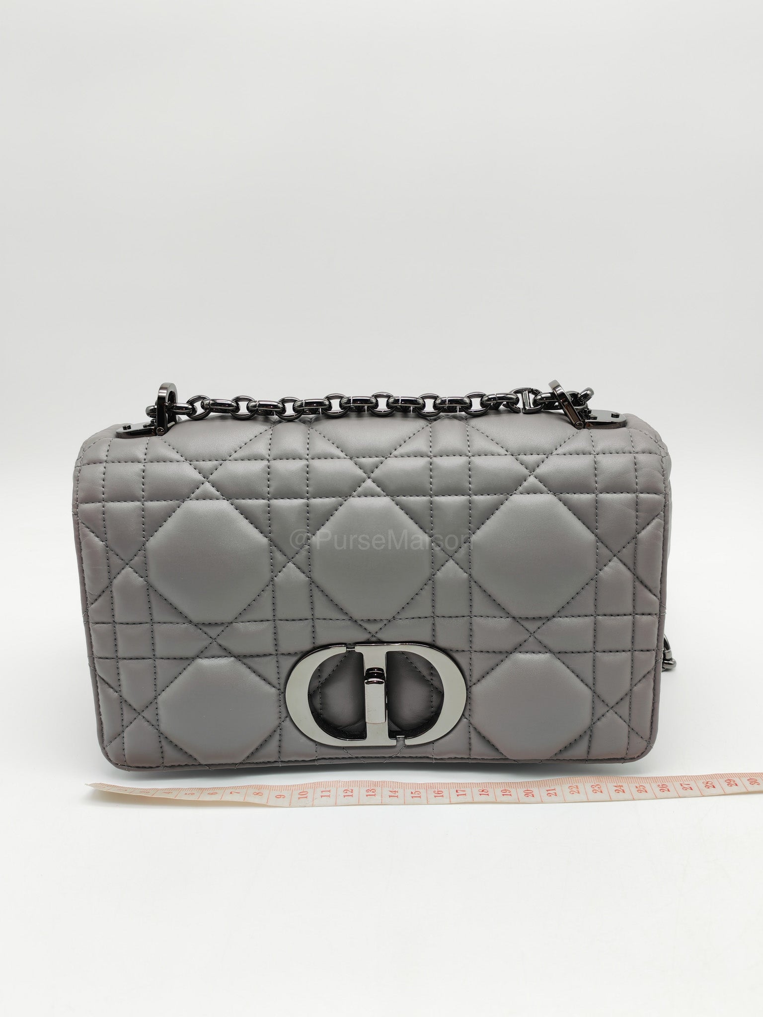 Christian Dior Caro Bag Calfskin Leather in Grey