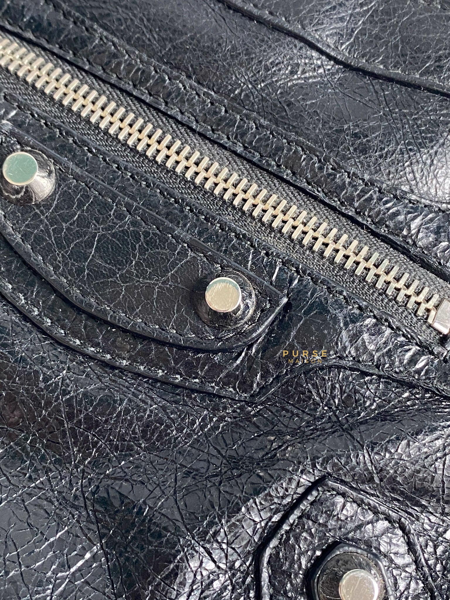 Balenciaga Classic Black Mini City Silver hardware