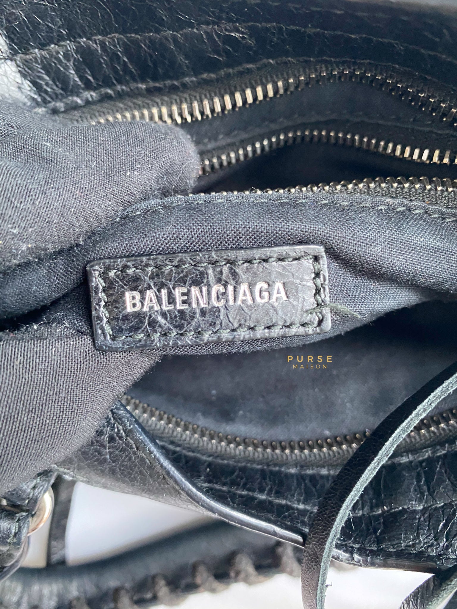 Balenciaga Classic Black Mini City Silver hardware