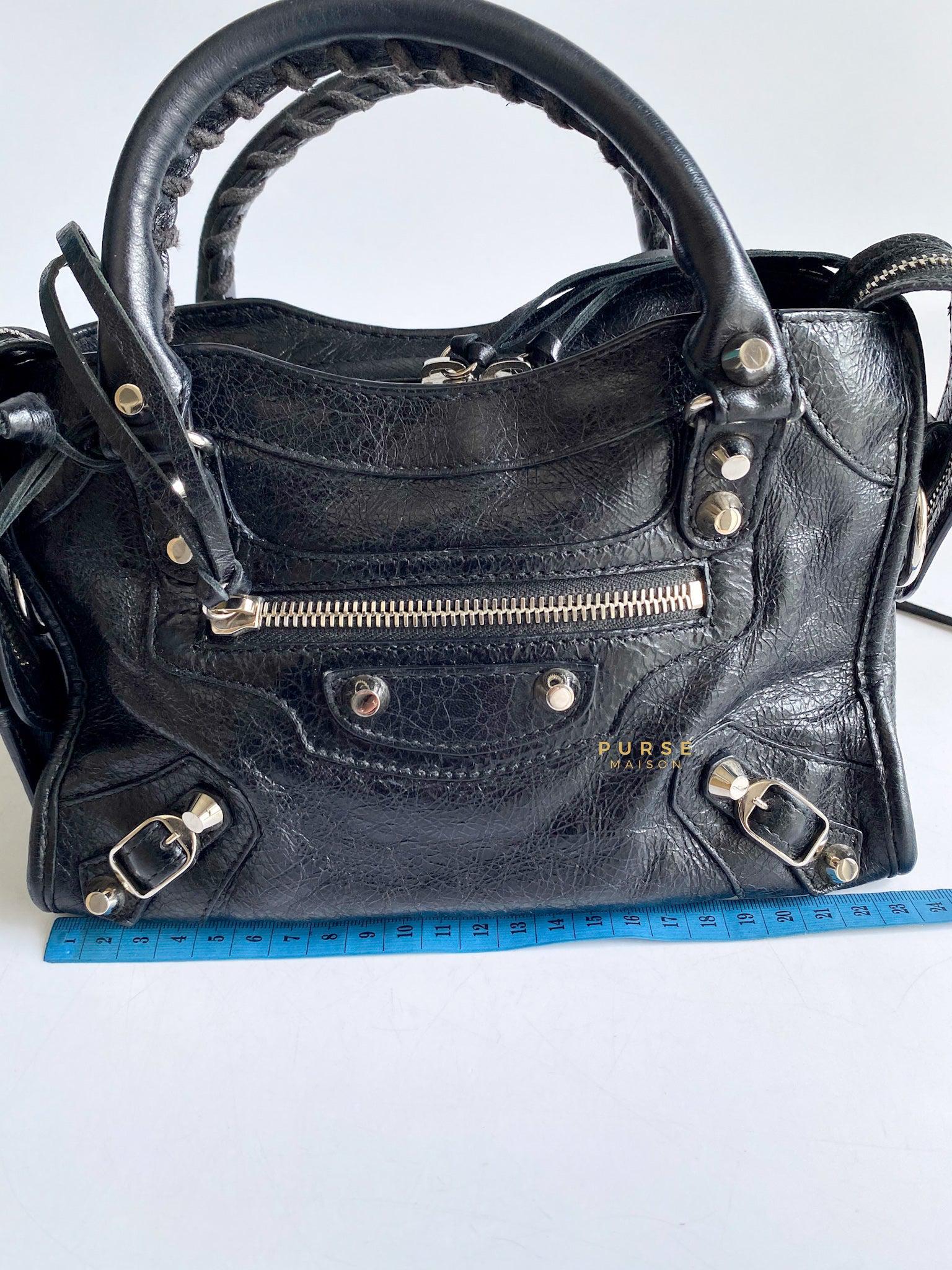 Balenciaga Classic Black Mini City Silver hardware