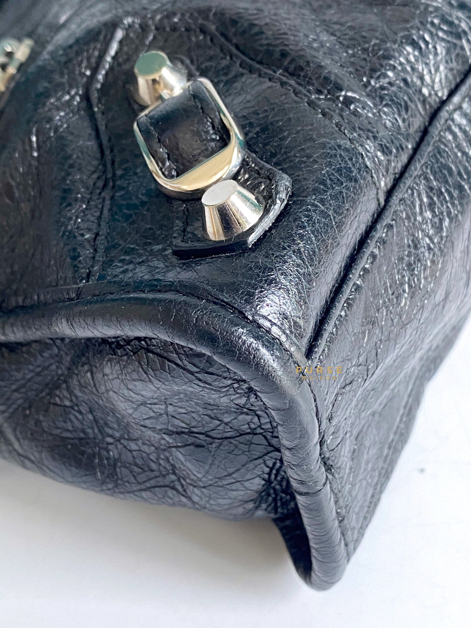 Balenciaga Classic Black Mini City Silver hardware