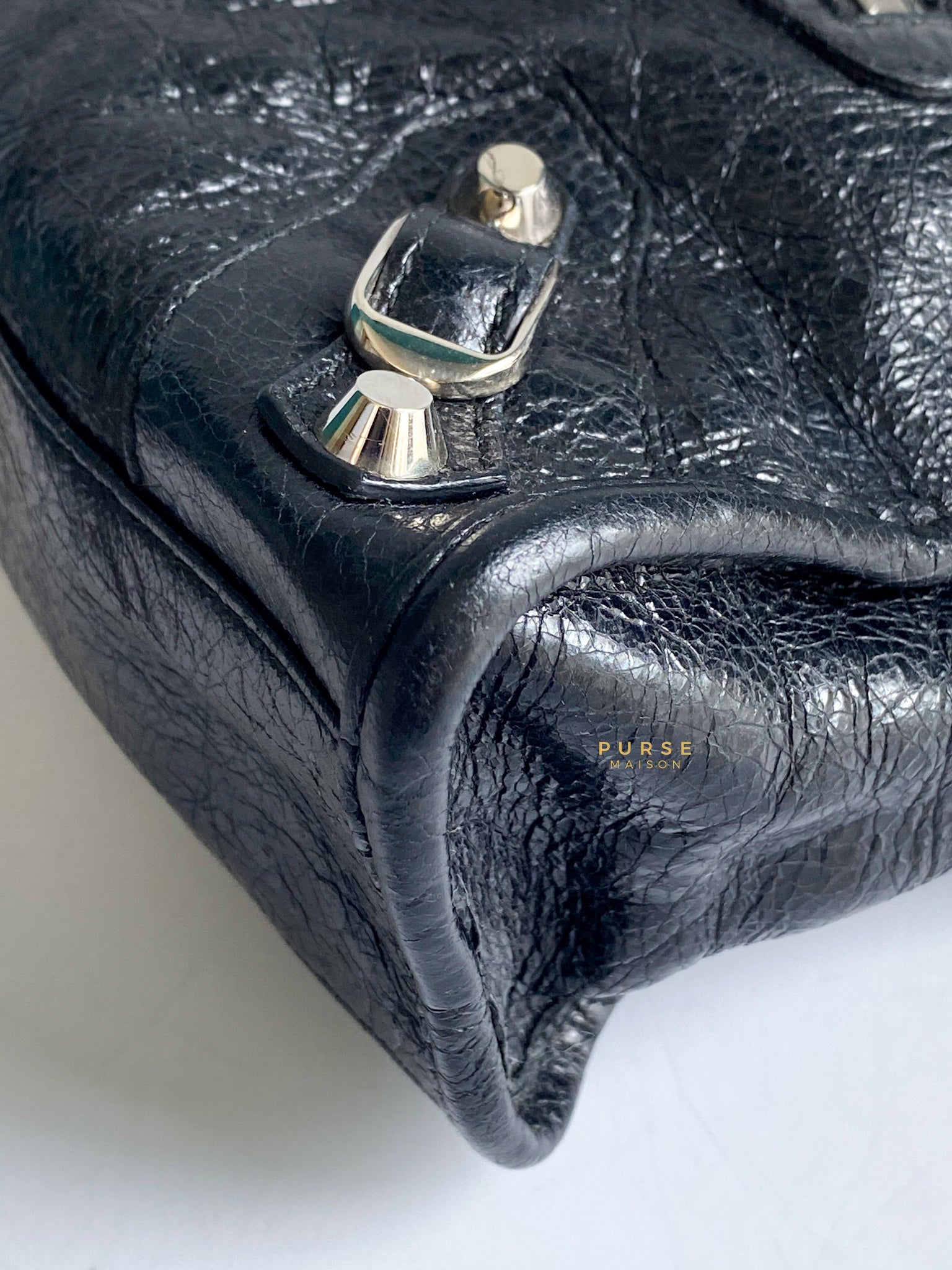 Balenciaga Classic Black Mini City Silver hardware