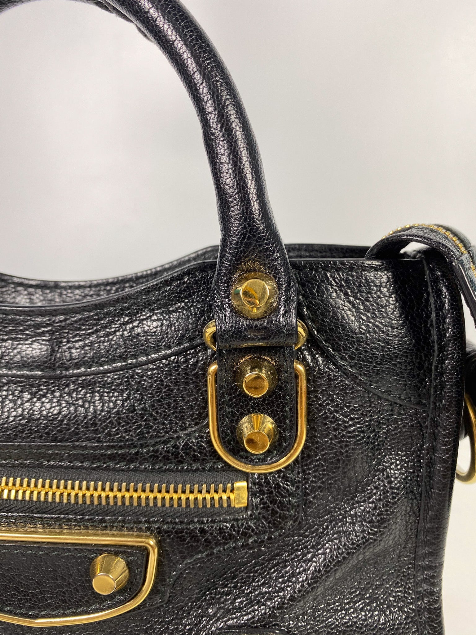 Balenciaga Classic Mini City Metallic Edge Gold Hardware