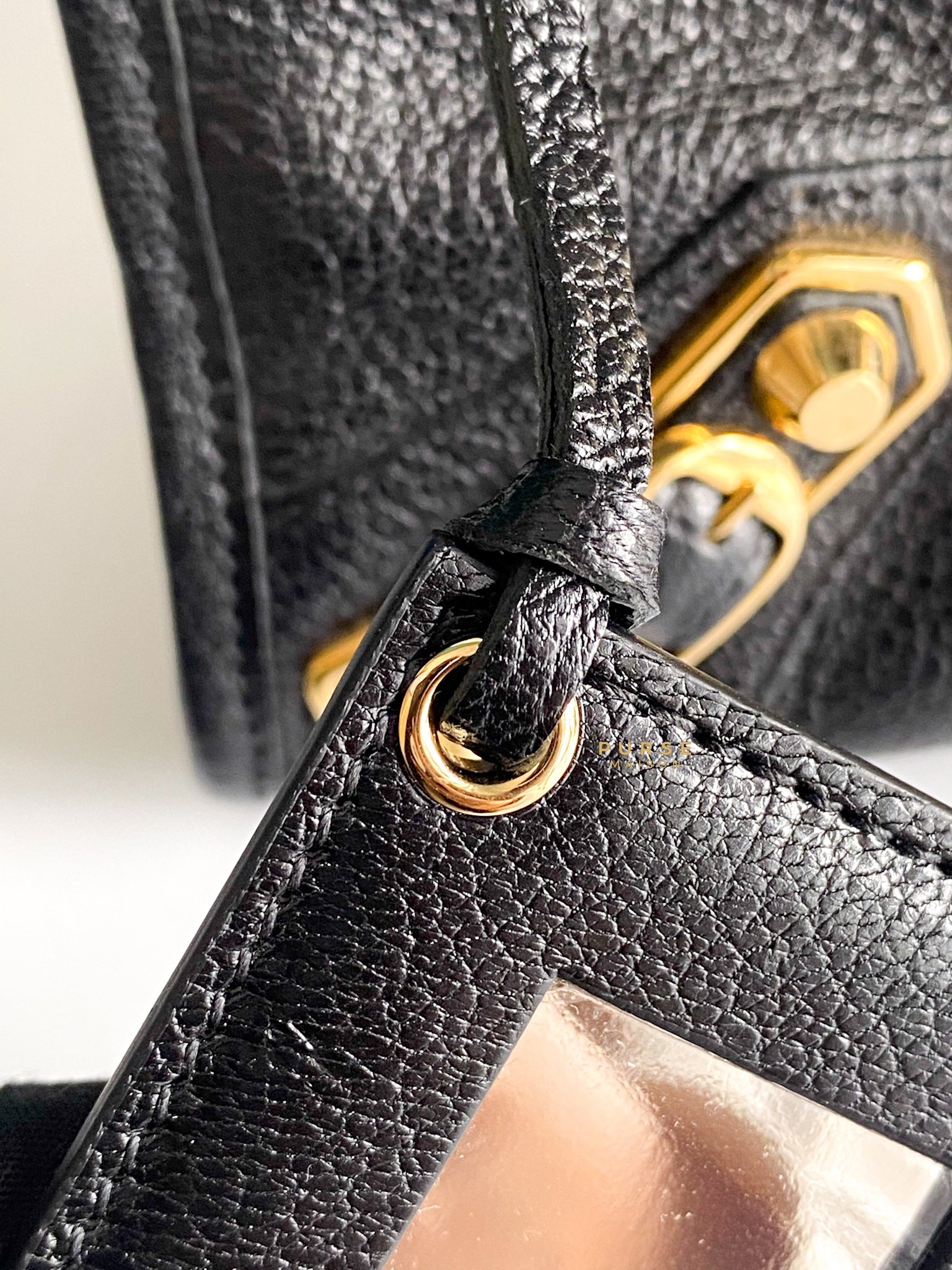 Balenciaga Mini Metallic Edge City Bag in Black Goatskin and Gold Hardware