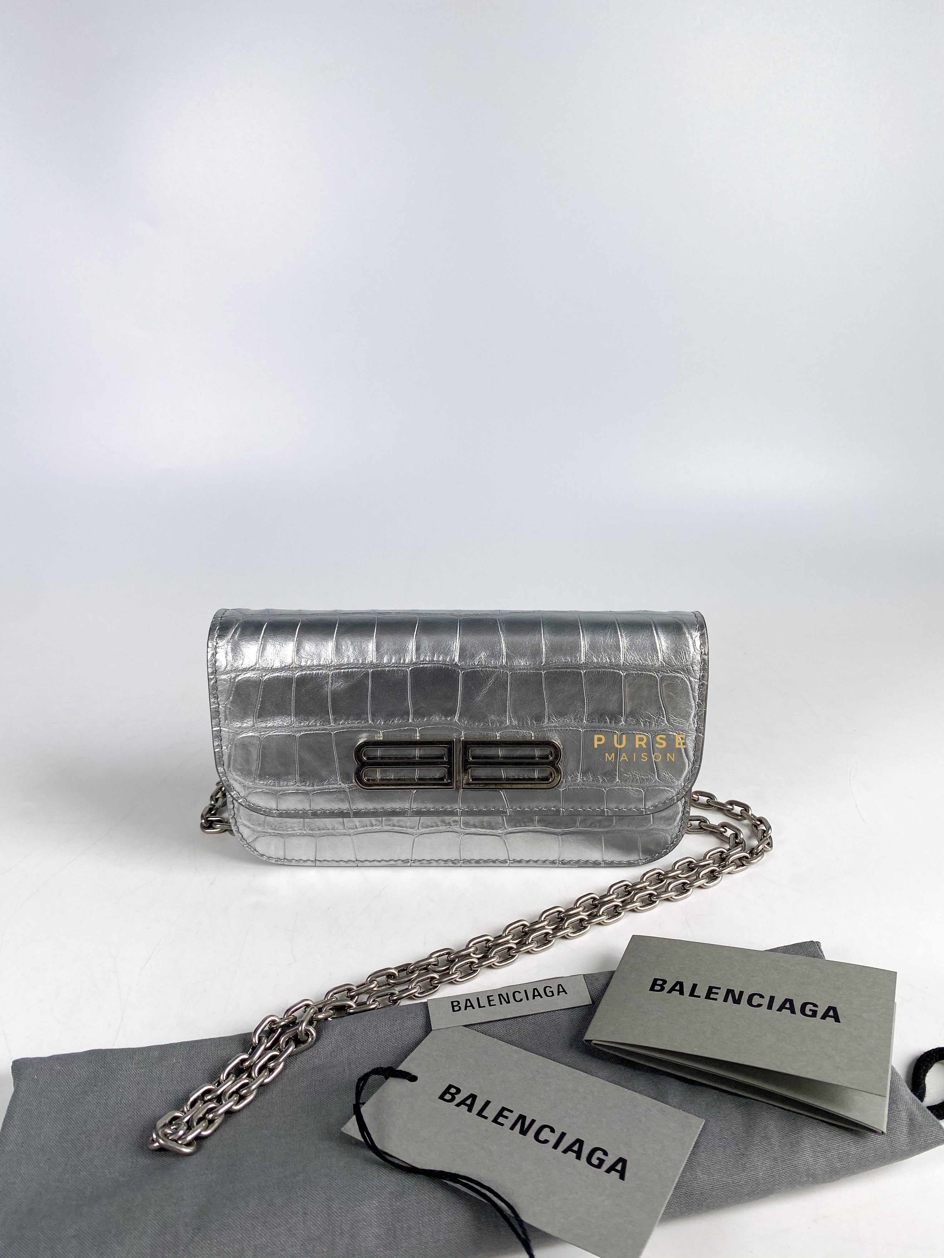 Balenciaga Silver Gossip XS Chain Bag