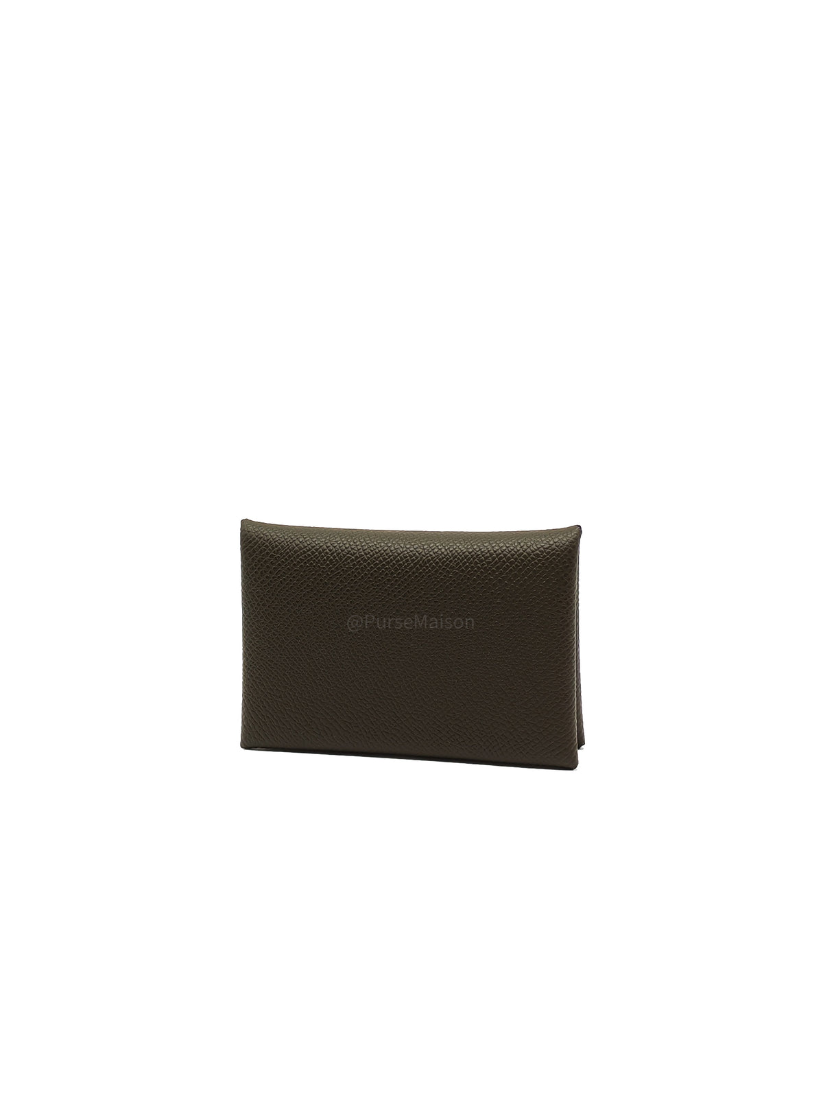 Hermes Calvi Card Holder in Vert Loden Epsom Leather Palladium Hardware Stamp G (2026)