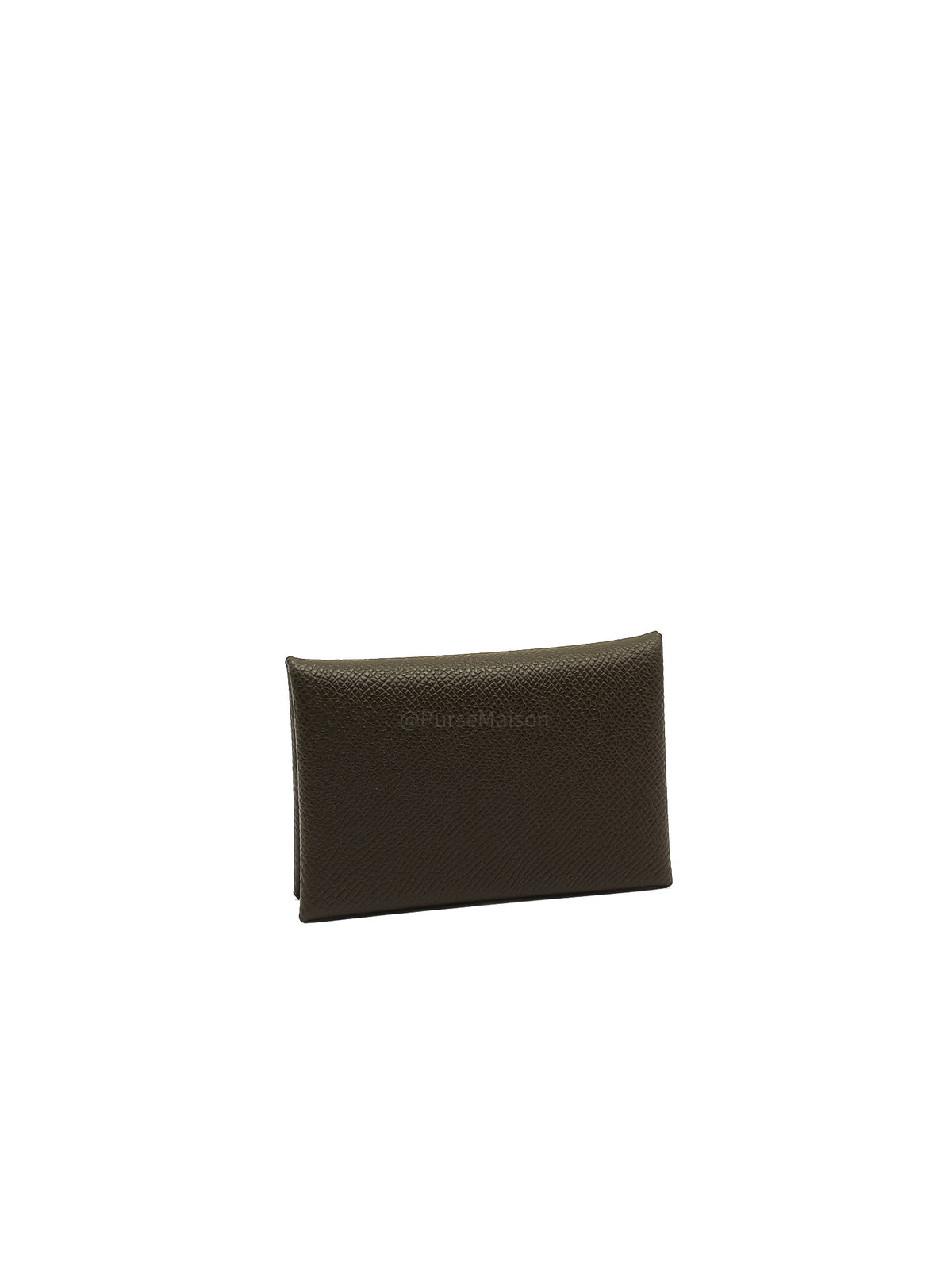 Hermes Calvi Card Holder in Vert Loden Epsom Leather Palladium Hardware Stamp G (2026)