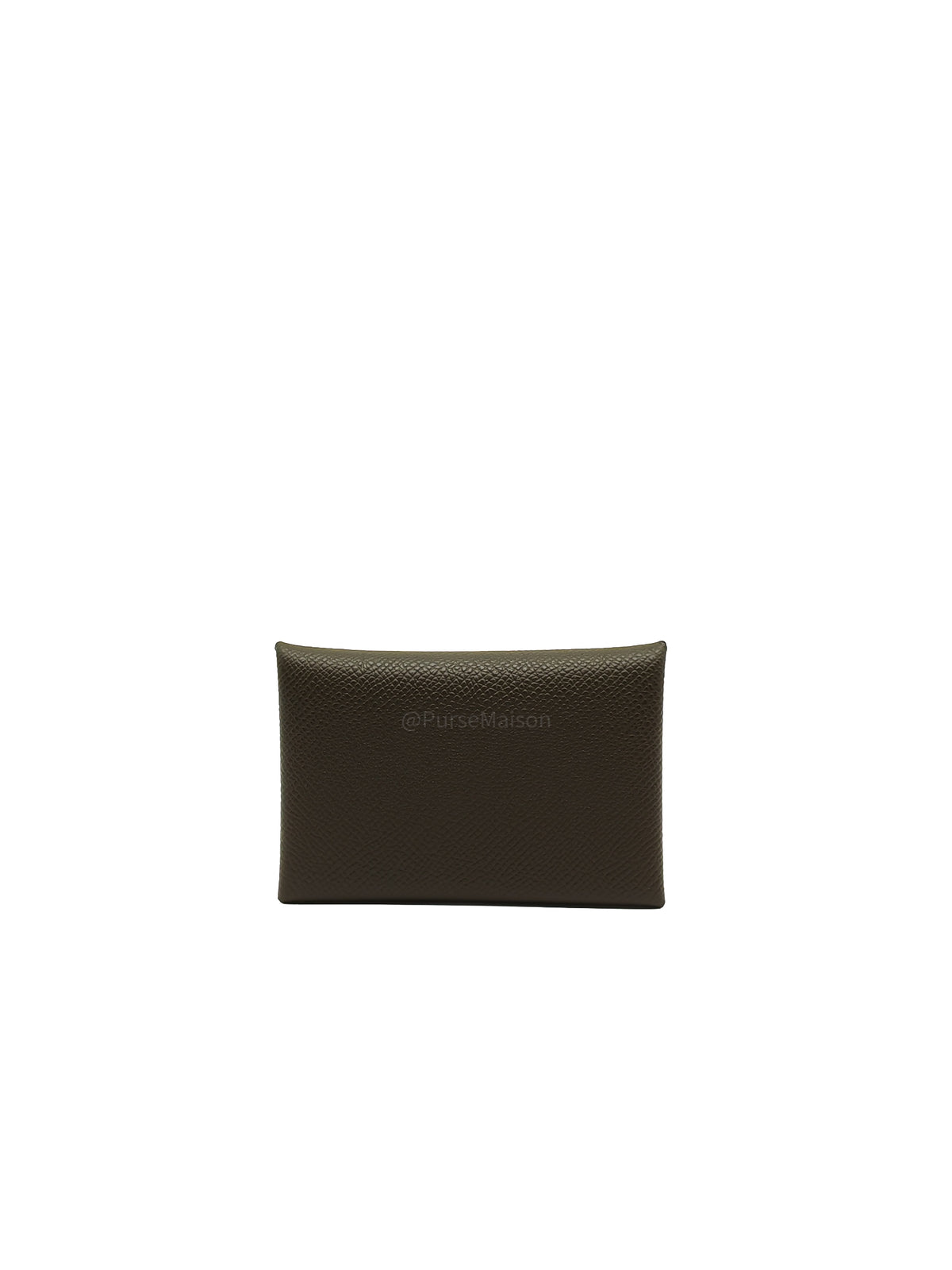 Hermes Calvi Card Holder in Vert Loden Epsom Leather Palladium Hardware Stamp G (2026)
