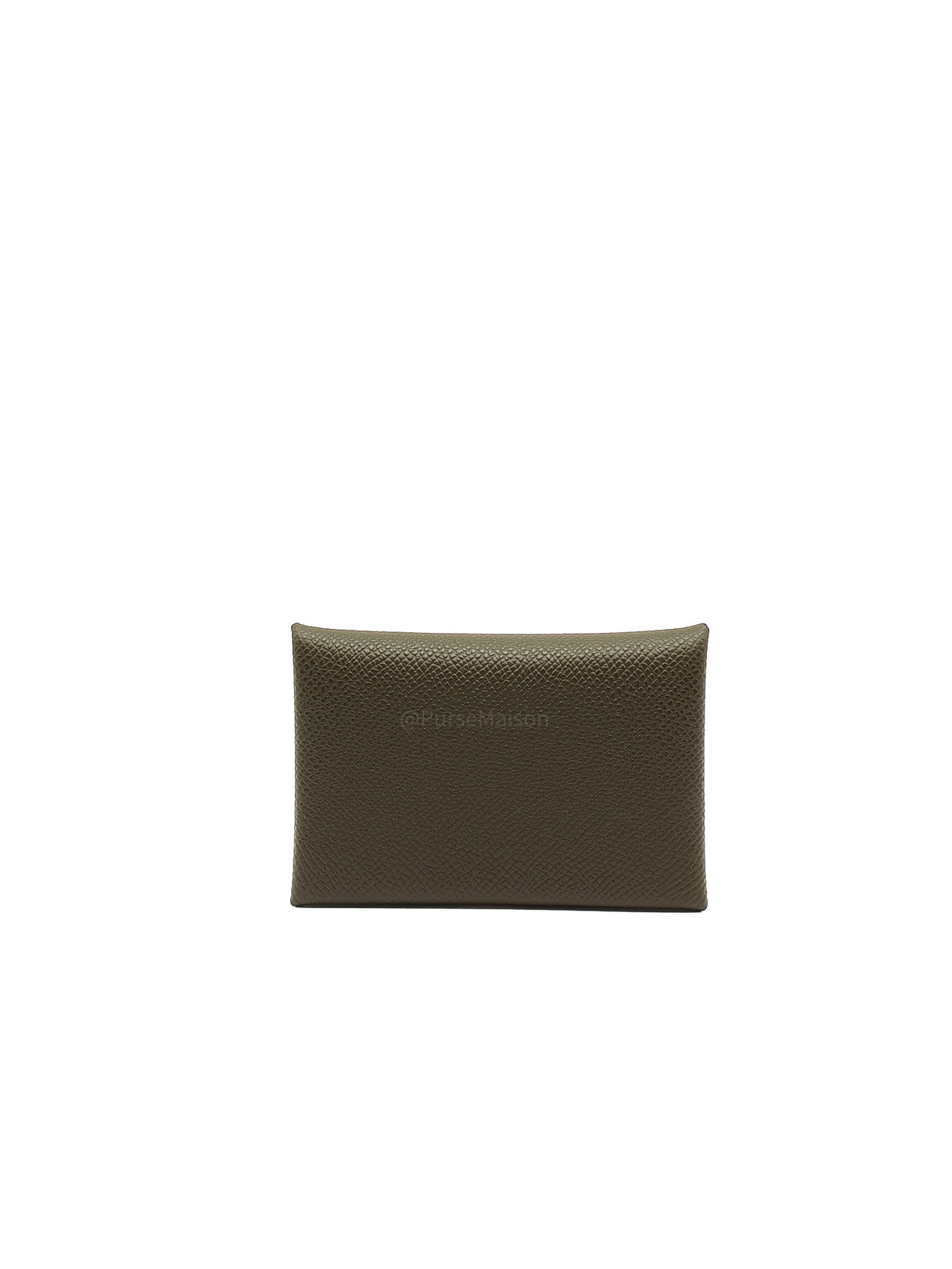 Hermes Calvi Card Holder in Vert Loden Epsom Leather Palladium Hardware Stamp G (2026)