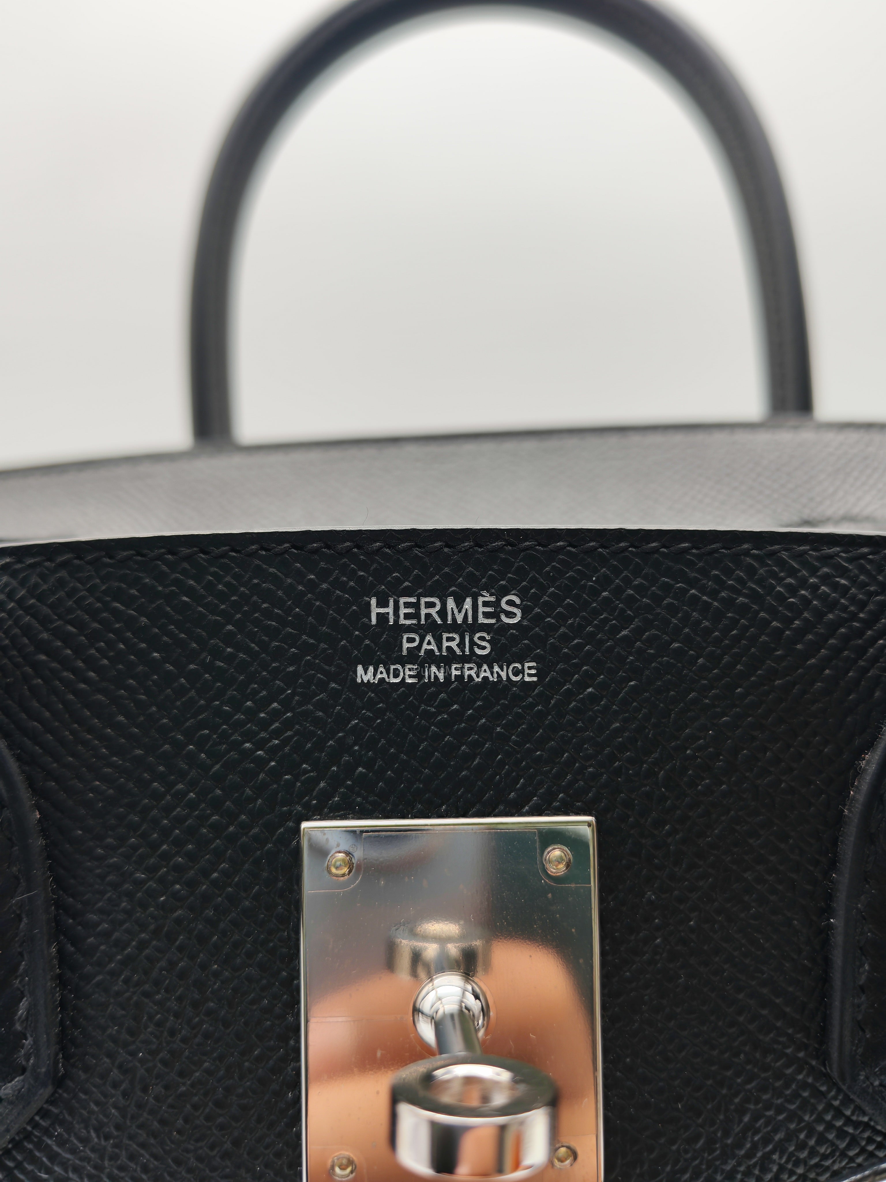 Hermes Birkin 30 in Black Epsom Leather and Palladium Hardware Stamp C (2018)