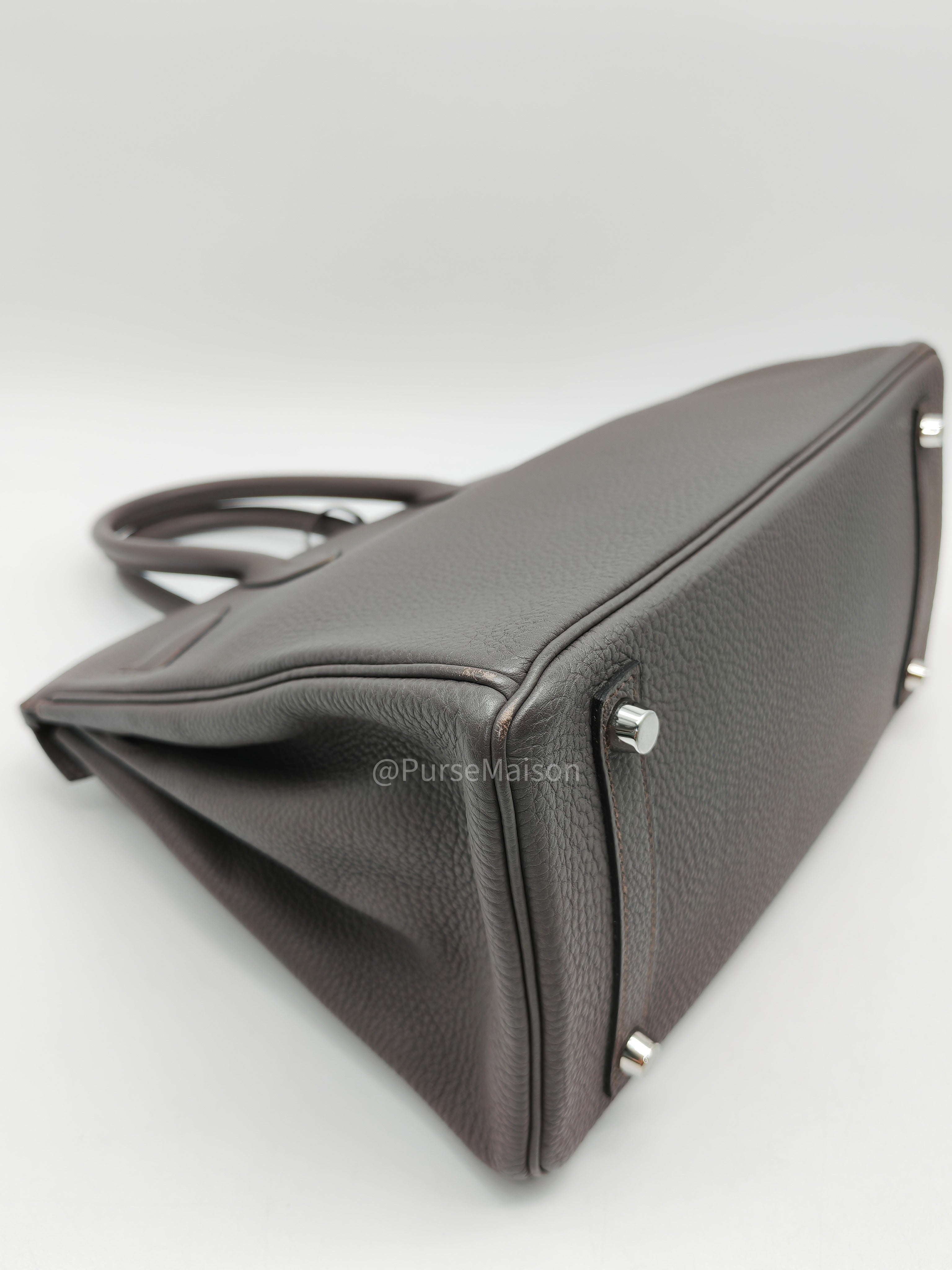 Birkin 30 Retourne Etain Togo Leather and Palladium Hardware Stamp X (2016)