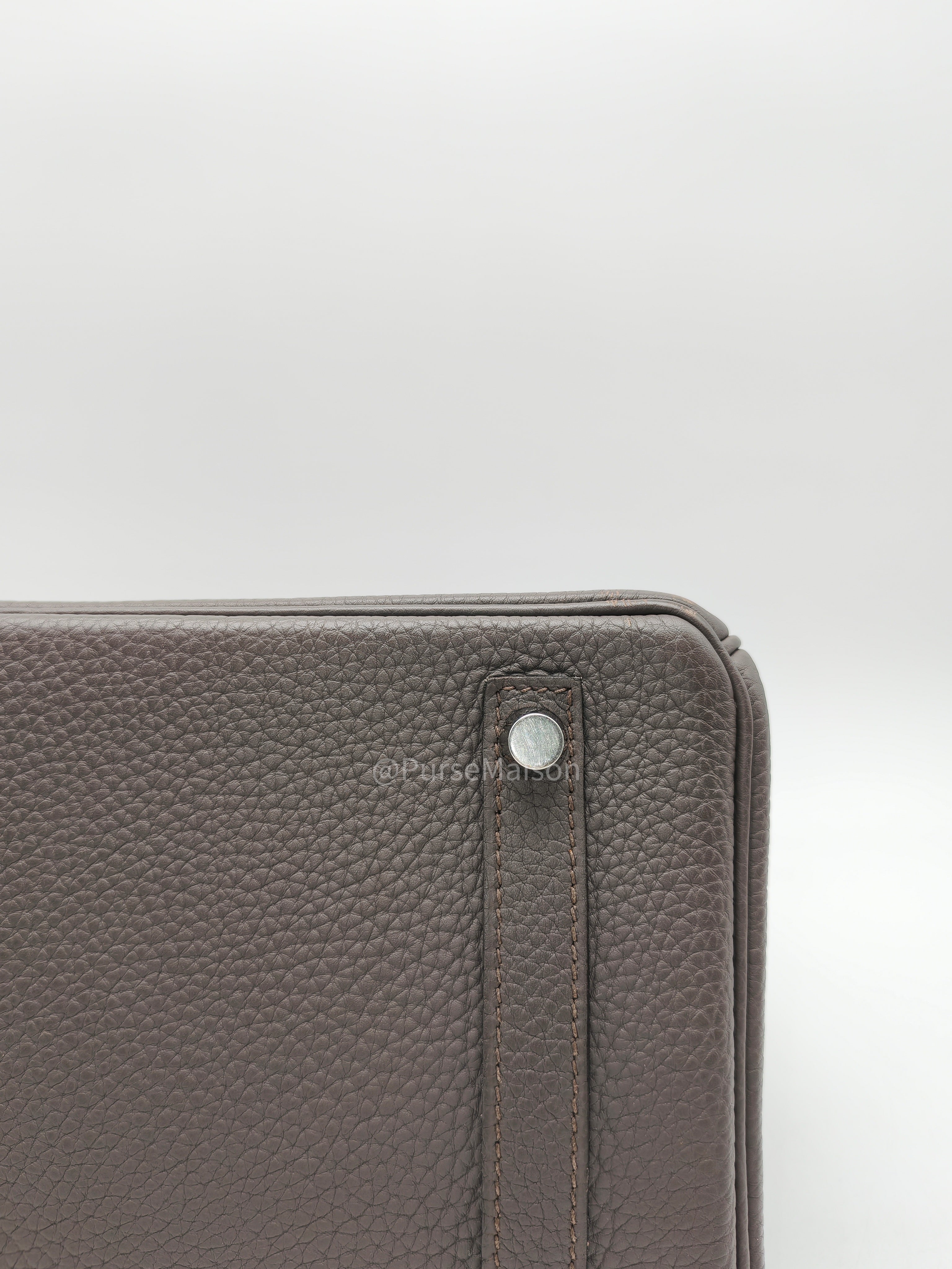 Birkin 30 Retourne Etain Togo Leather and Palladium Hardware Stamp X (2016)