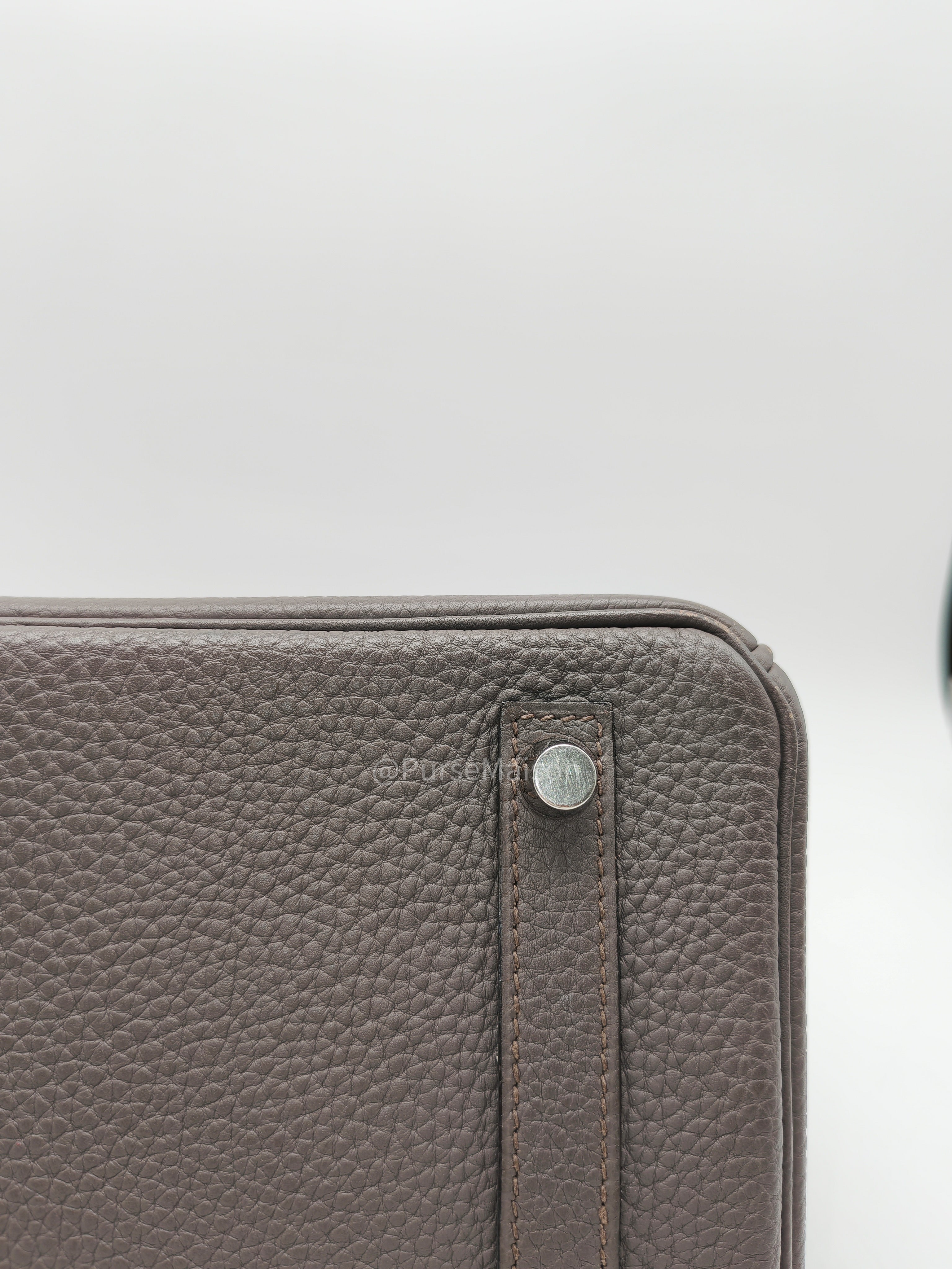 Birkin 30 Retourne Etain Togo Leather and Palladium Hardware Stamp X (2016)
