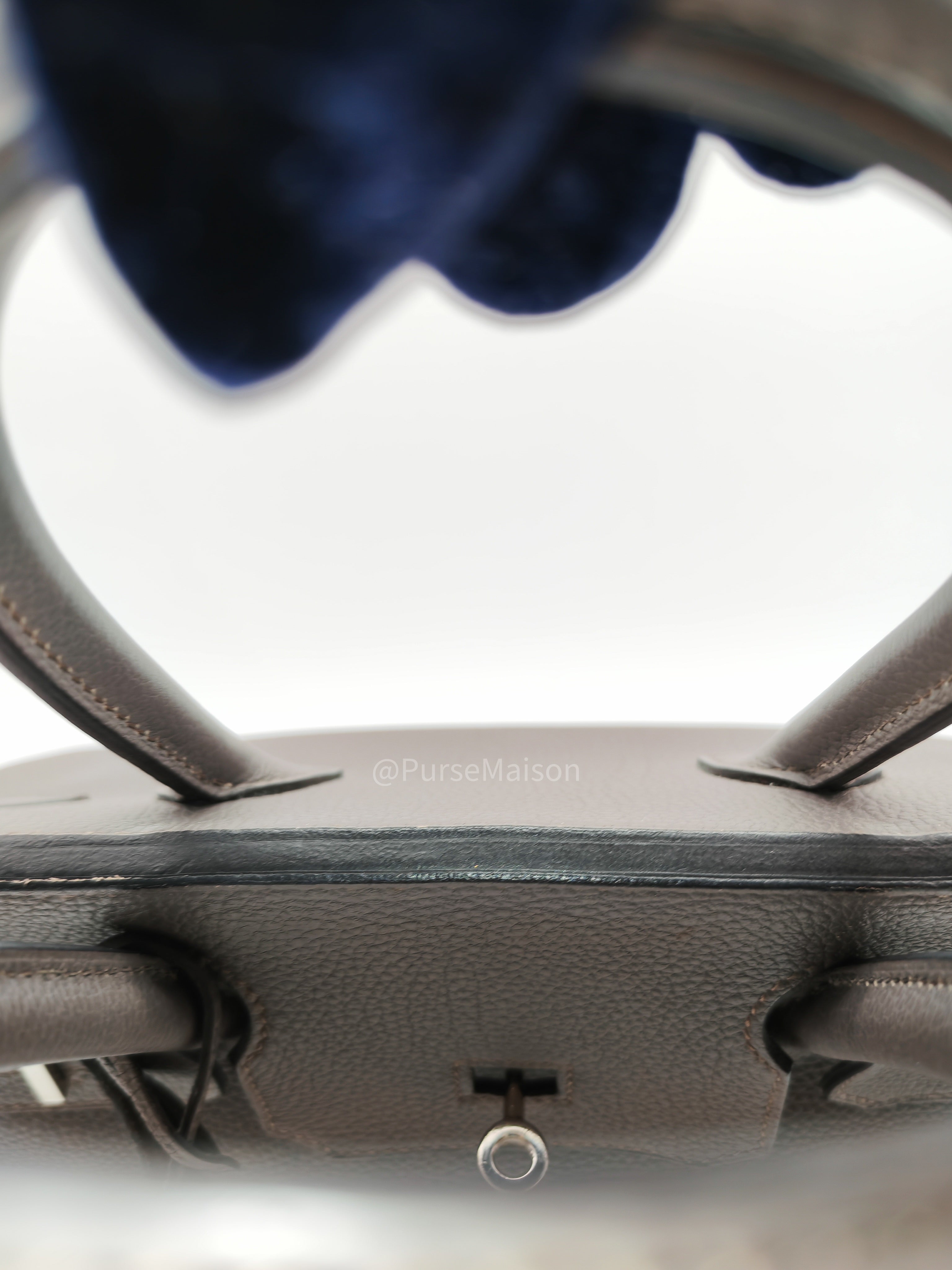 Birkin 30 Retourne Etain Togo Leather and Palladium Hardware Stamp X (2016)