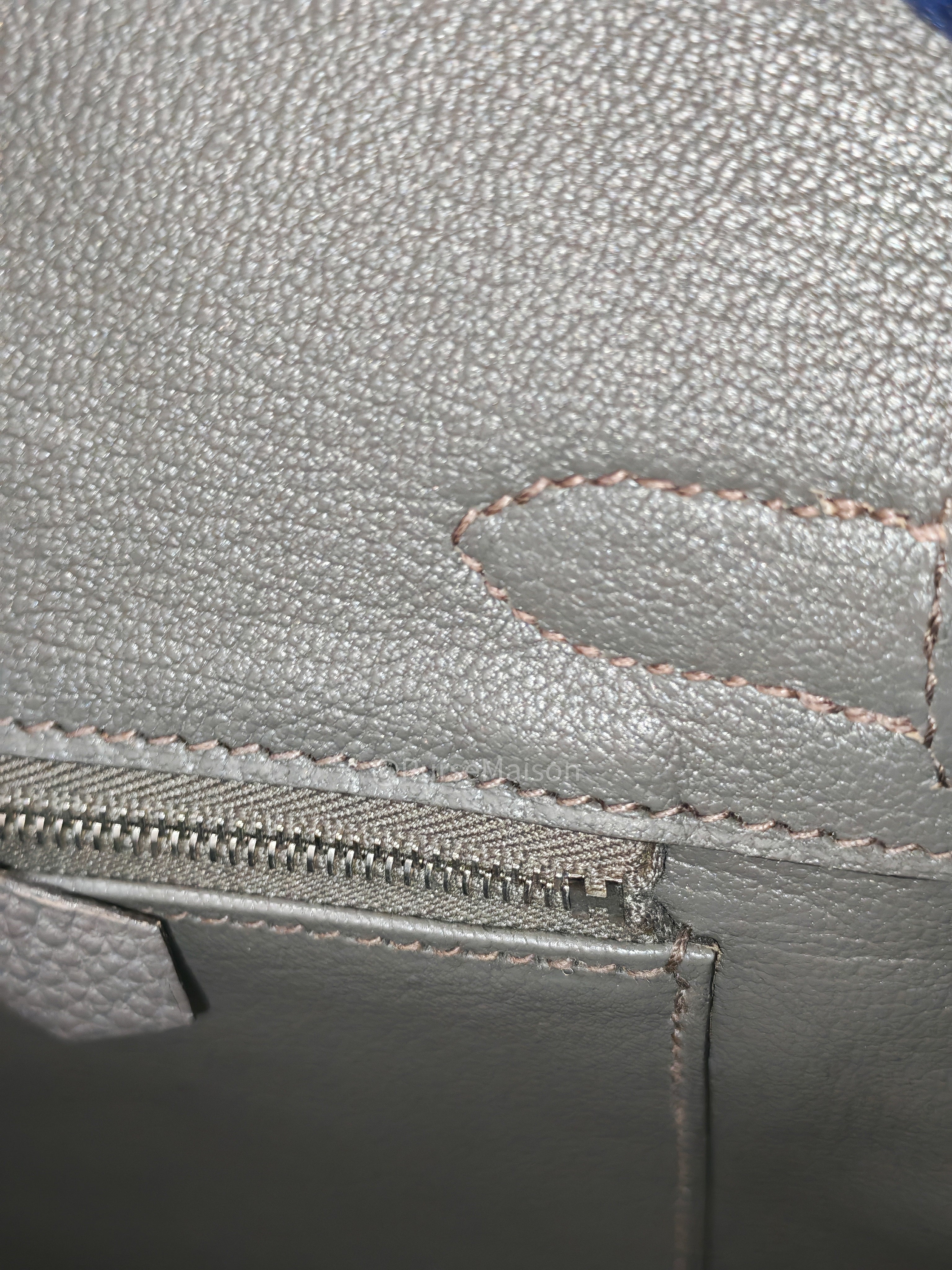 Birkin 30 Retourne Etain Togo Leather and Palladium Hardware Stamp X (2016)