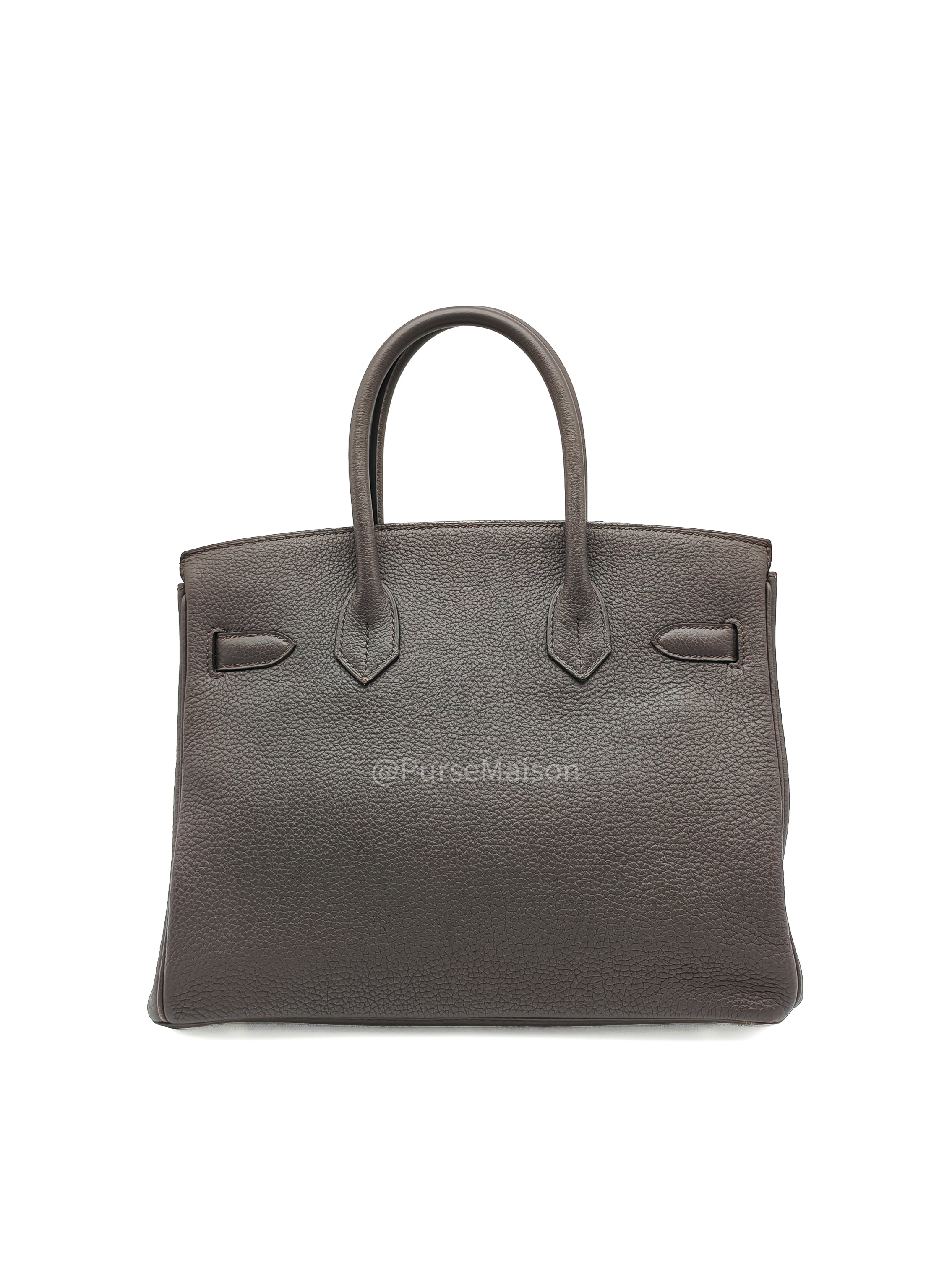 Birkin 30 Retourne Etain Togo Leather and Palladium Hardware Stamp X (2016)