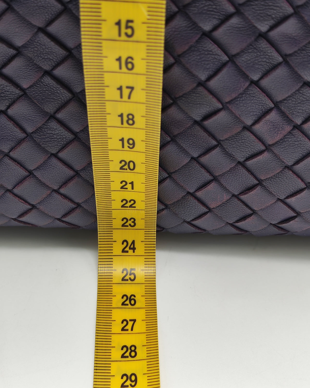 Bottega Veneta Montaigne Satchel Bag in Purple Intrecciato Woven Leather and Aged Gold Hardware