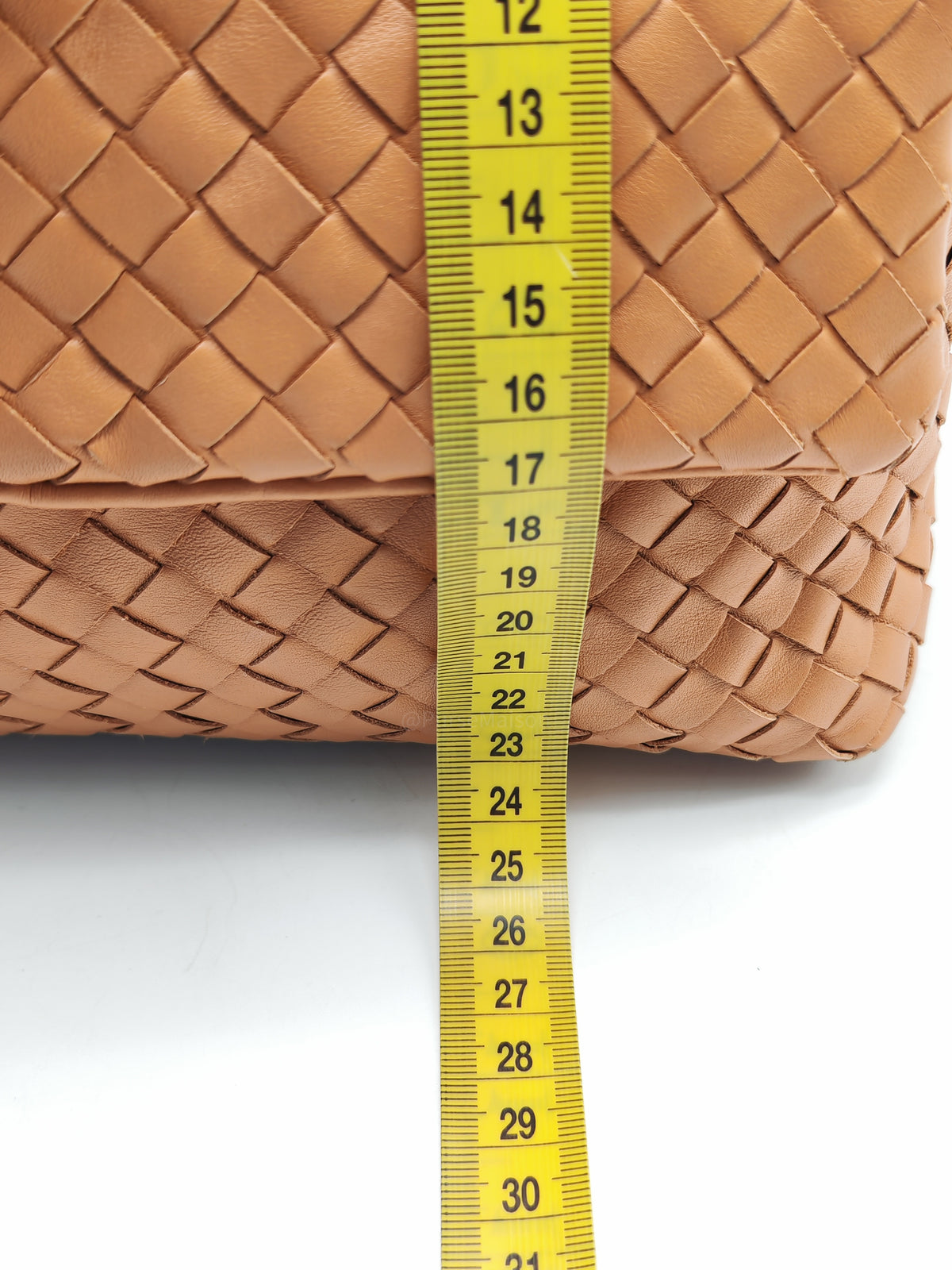 Bottega Veneta Flap Shoulder Bag in Thai Tea Orange Intrecciato Leather
