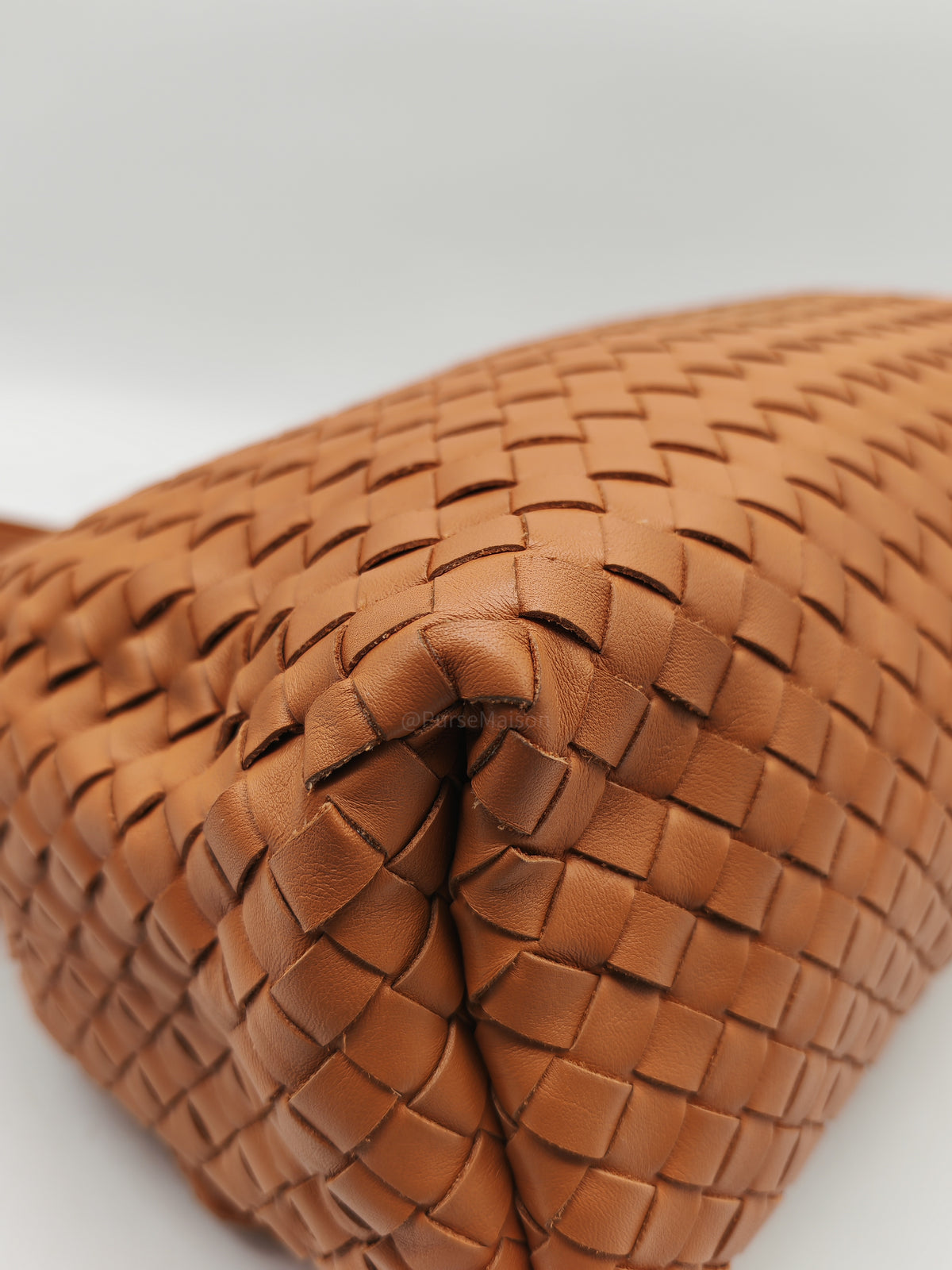 Bottega Veneta Flap Shoulder Bag in Thai Tea Orange Intrecciato Leather