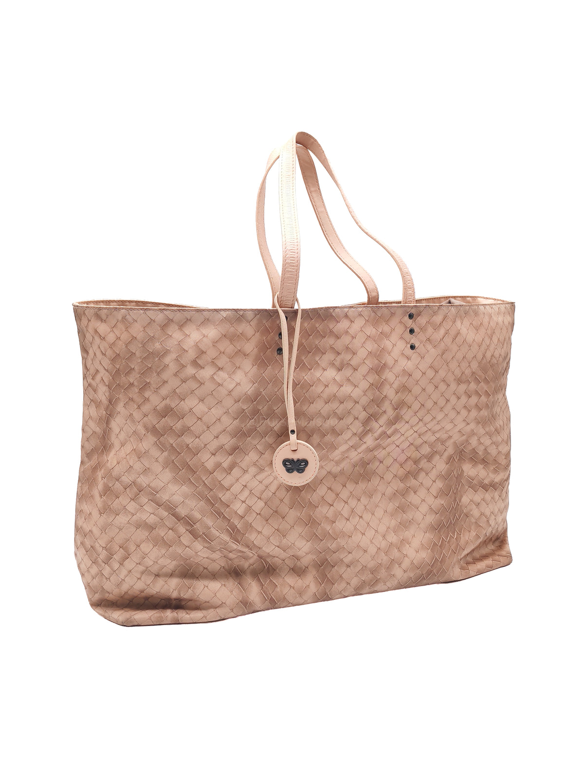 Bottega Veneta Intrecciolusion Tote Bag in Brownish Neutral Tone Nylon Canvas
