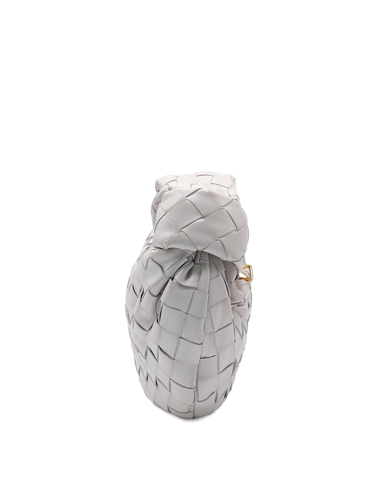 Bottega Veneta Mini Jodie in Off-White Woven Nappa Leather and Gold Hardware