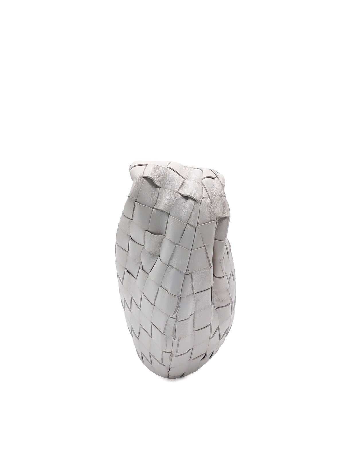 Bottega Veneta Mini Jodie in Off-White Woven Nappa Leather and Gold Hardware