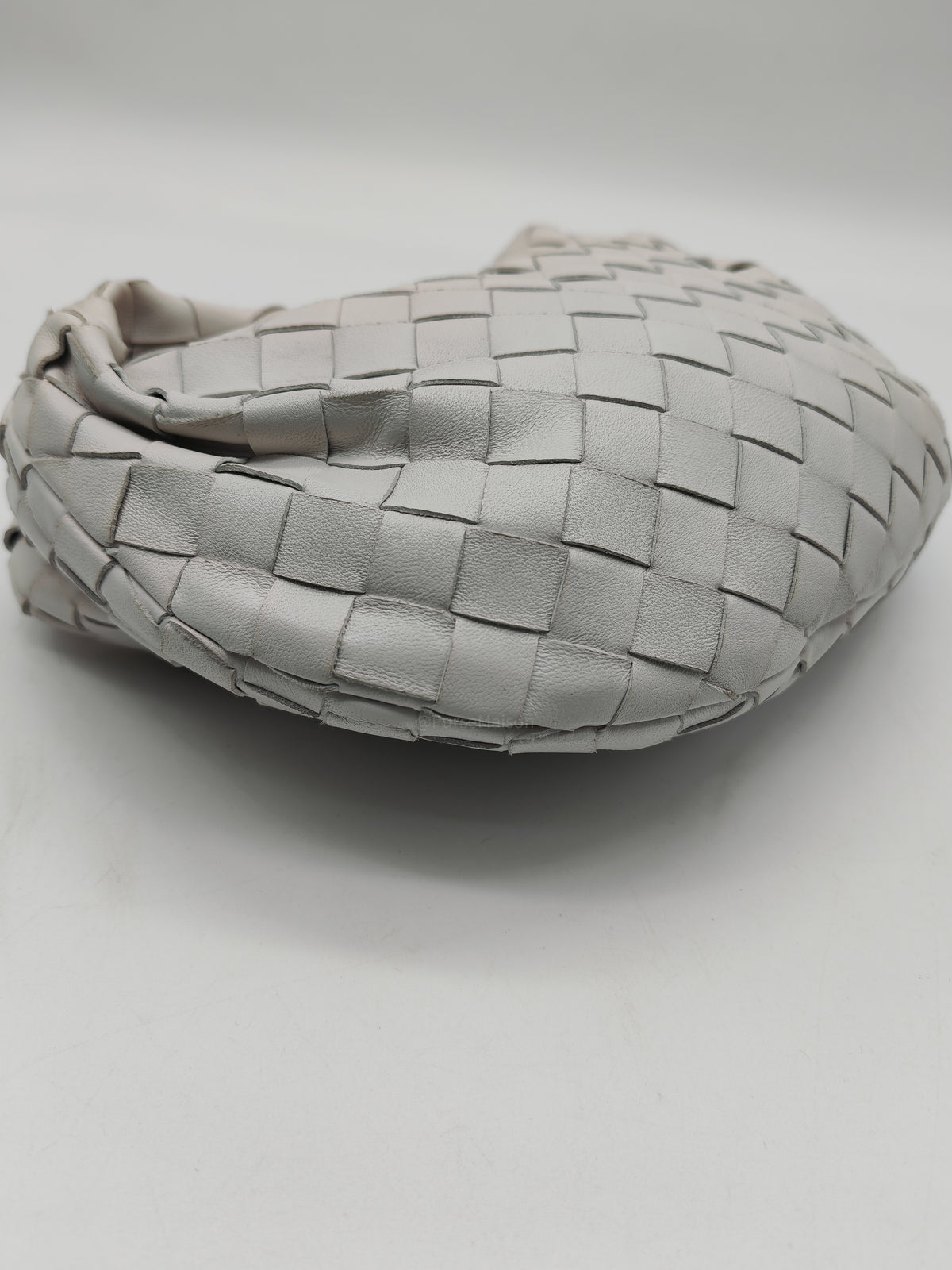 Bottega Veneta Mini Jodie in Off-White Woven Nappa Leather and Gold Hardware