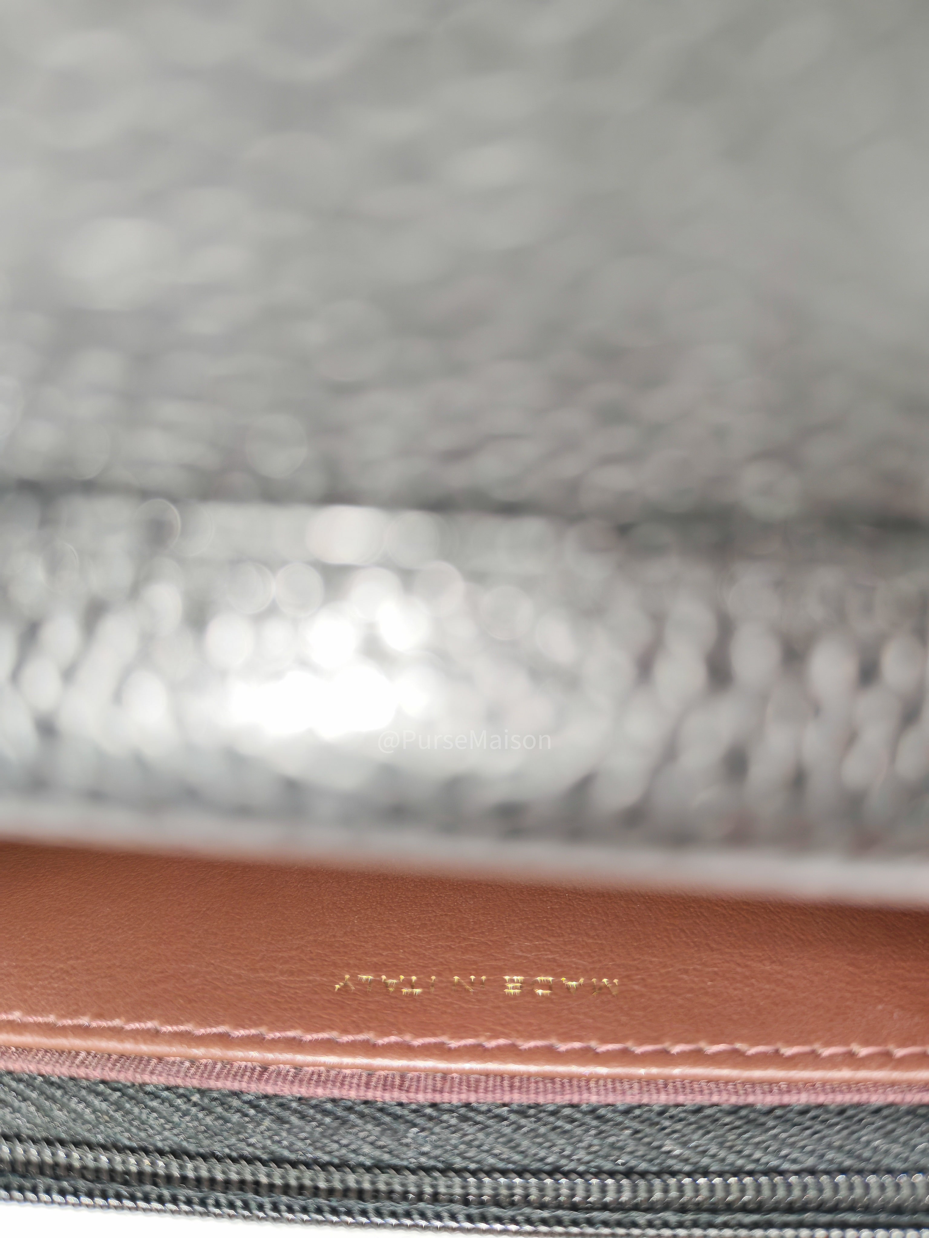 Chanel Classic Wallet on Chain in Black Quilted Caviar Leather and Gold Hardware Series 29