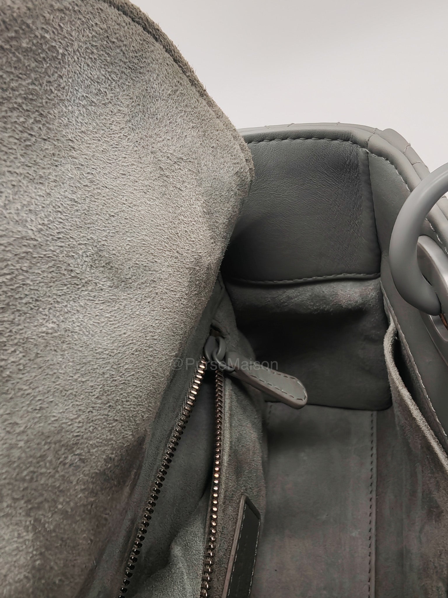 Christian Dior Lady Dior My ABCDior Small in Gray Ultra Matte Cannage Lambskin Leather