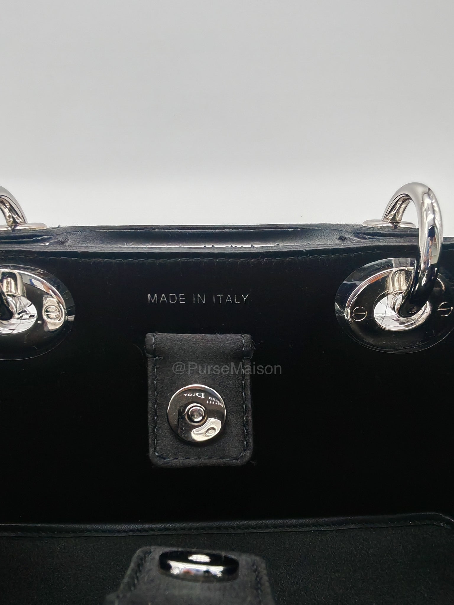 Christian Dior Leopard Lady Dior in Black and Gray  Wool Sequin Leather and Silver Hardware