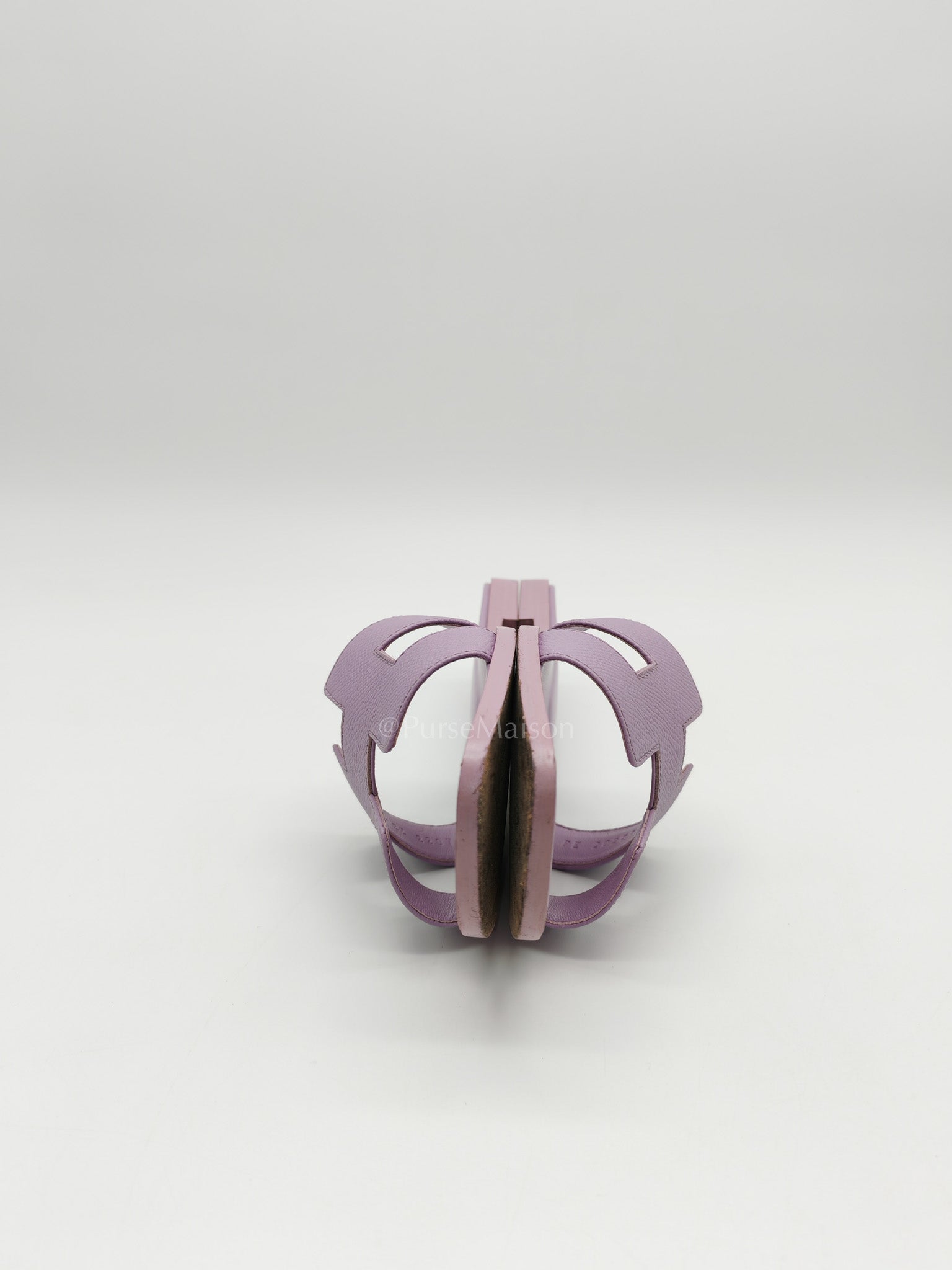 Oran Sandals in Violet Amethyste Epsom Calfskin Leather Size 38 (24cm)