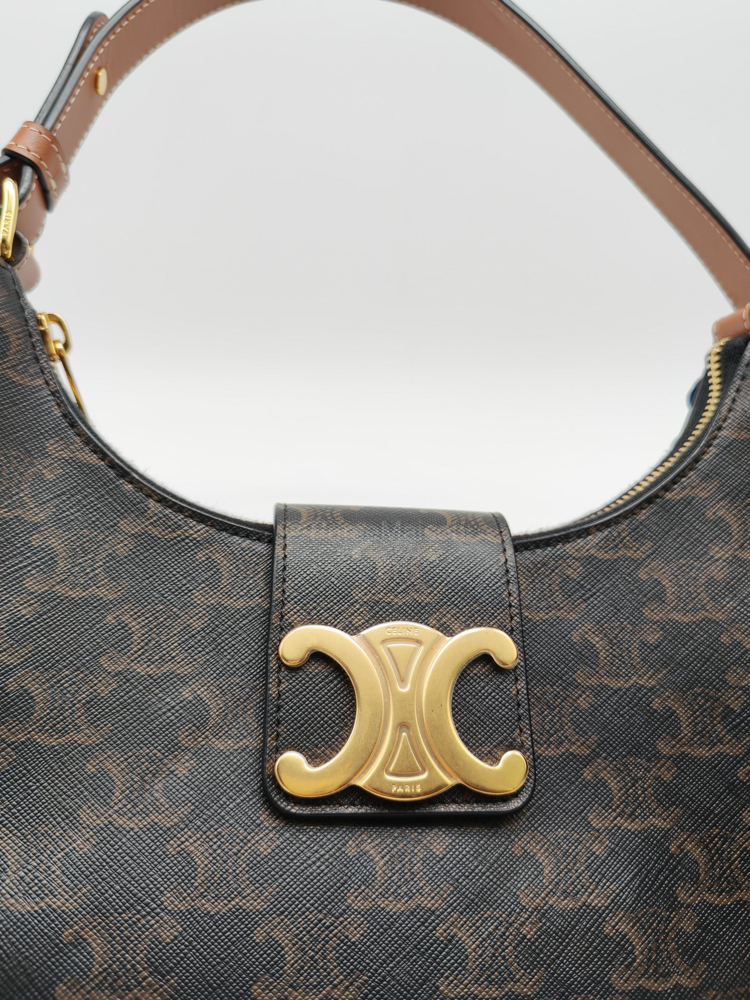 Celine Ava in Monogram Canvas Shoulder Bag