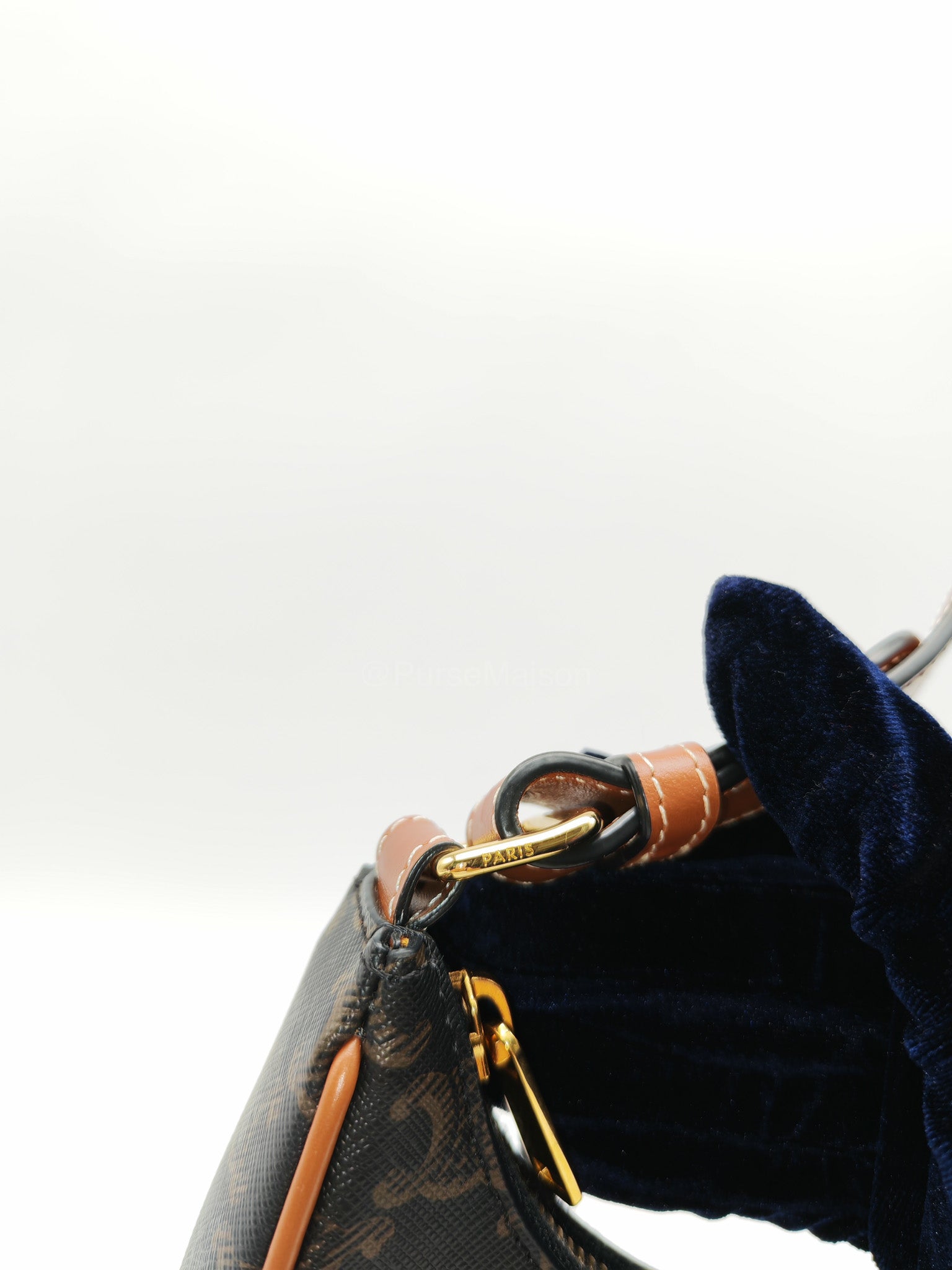 Celine Ava in Monogram Canvas Shoulder Bag