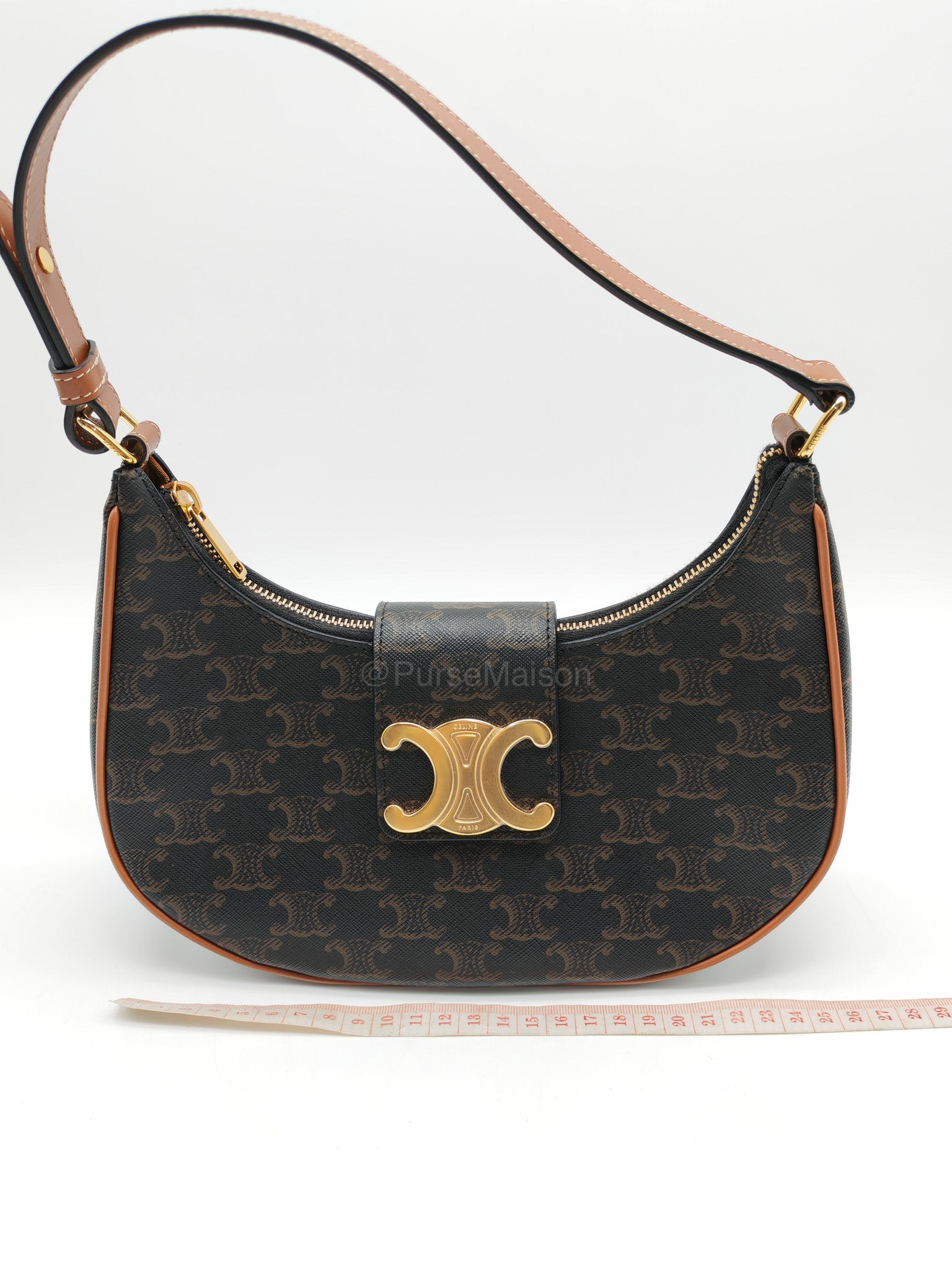 Celine Ava in Monogram Canvas Shoulder Bag