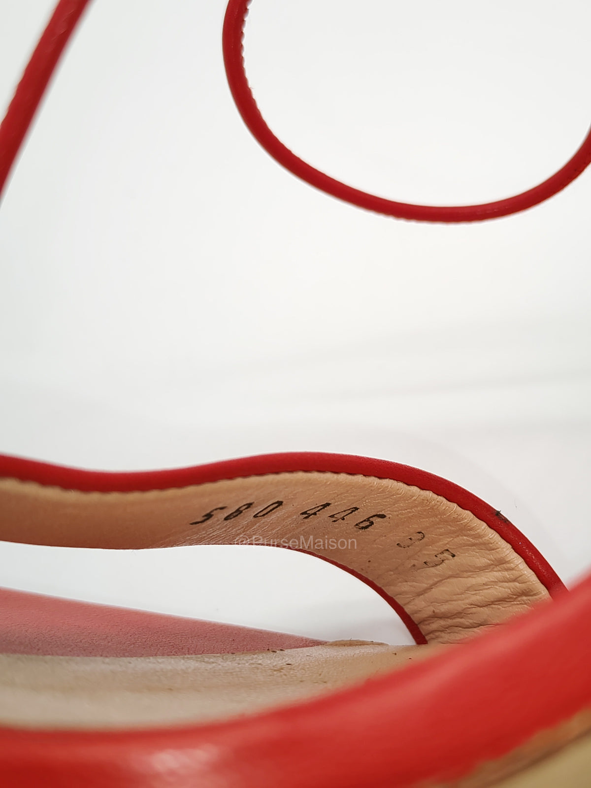 Casadei Stiletto Sandals in Red Mesh Ankle Wrap Size 5 Eu (18 cm)