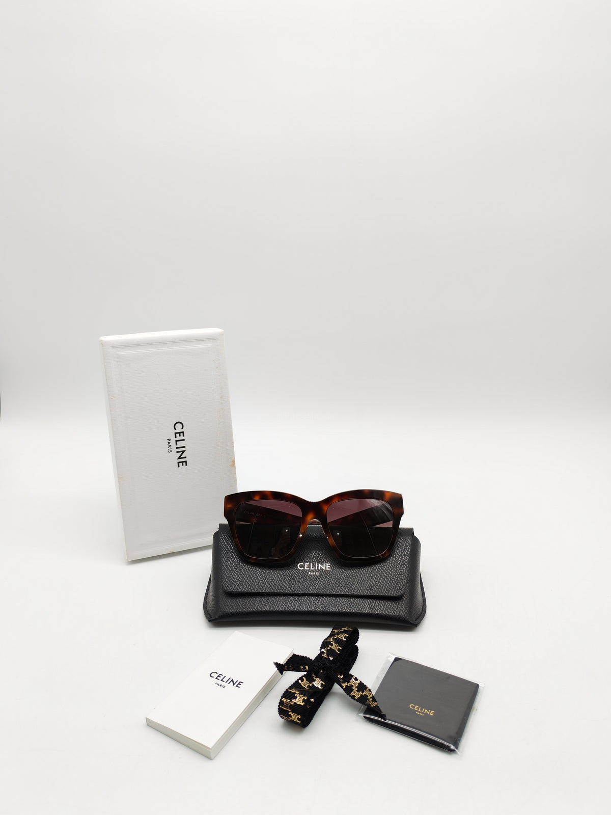 Celine Triomphe Sunglasses in Classic Havana Acetate