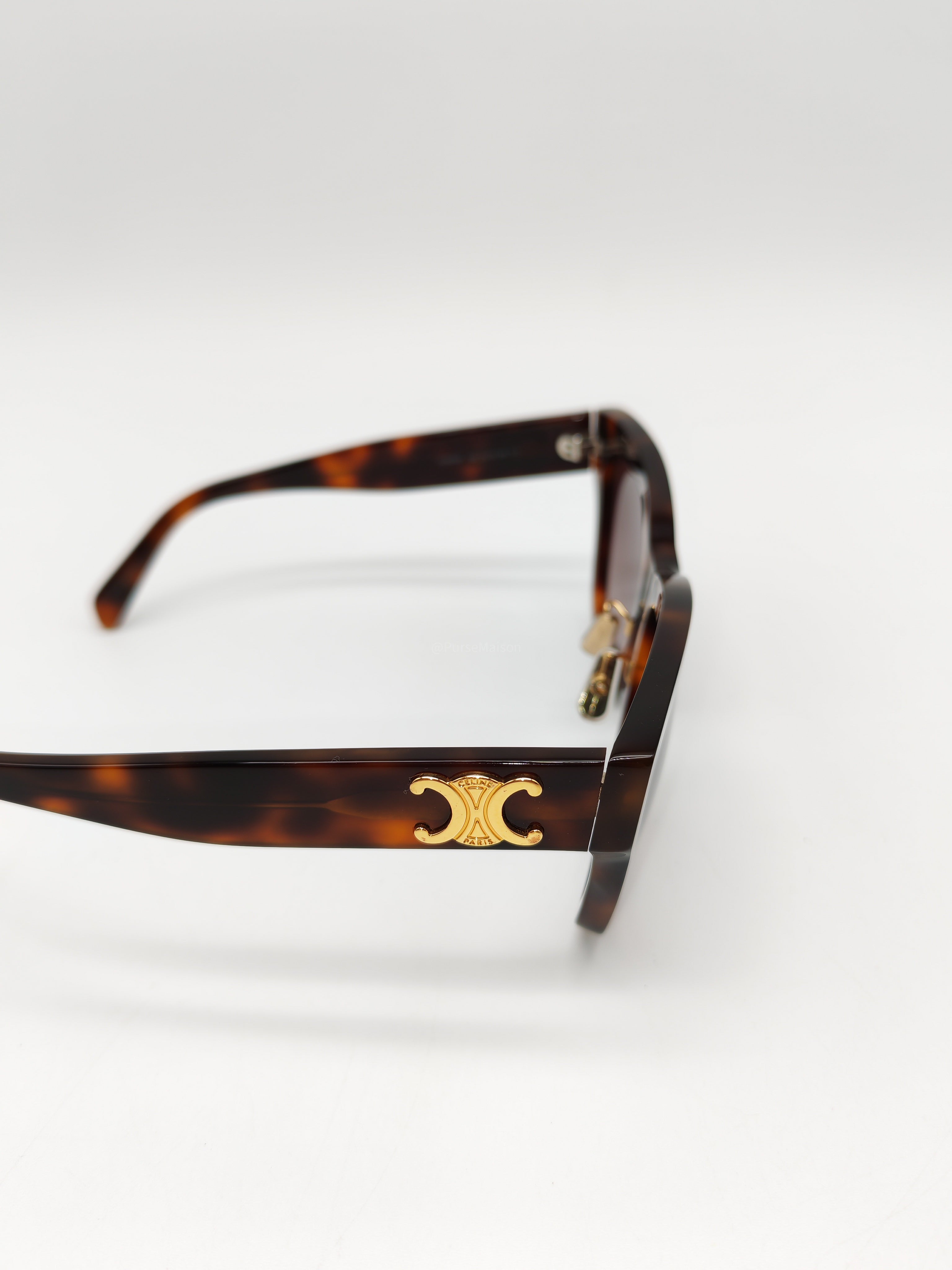 Celine Triomphe Sunglasses in Classic Havana Acetate