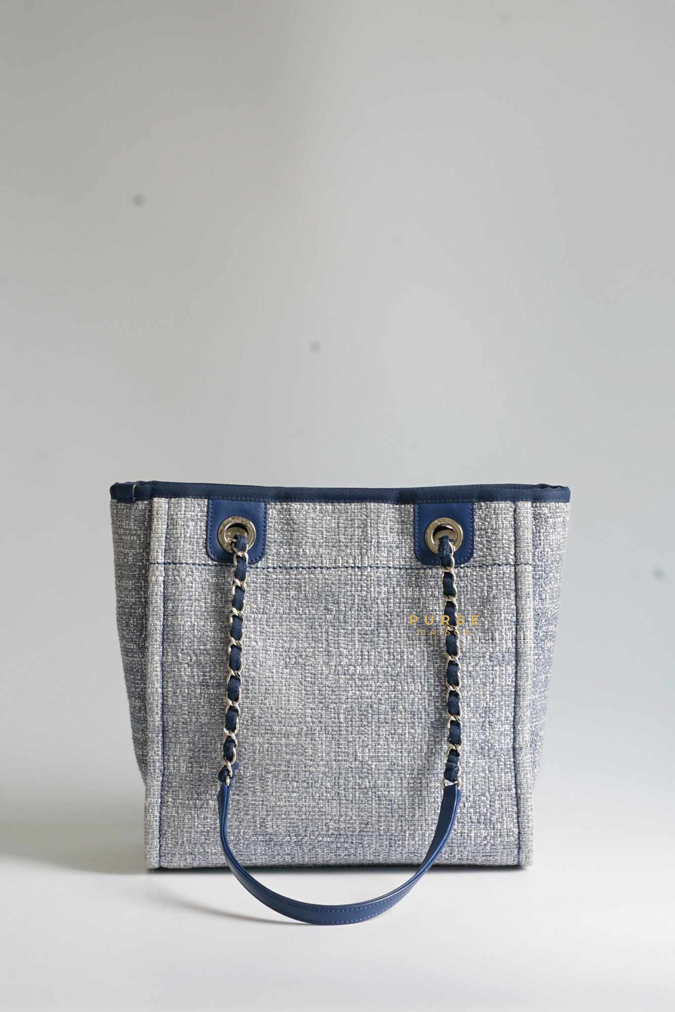 Chanel Mini Deauville Blue Tote Bag (Series 25)